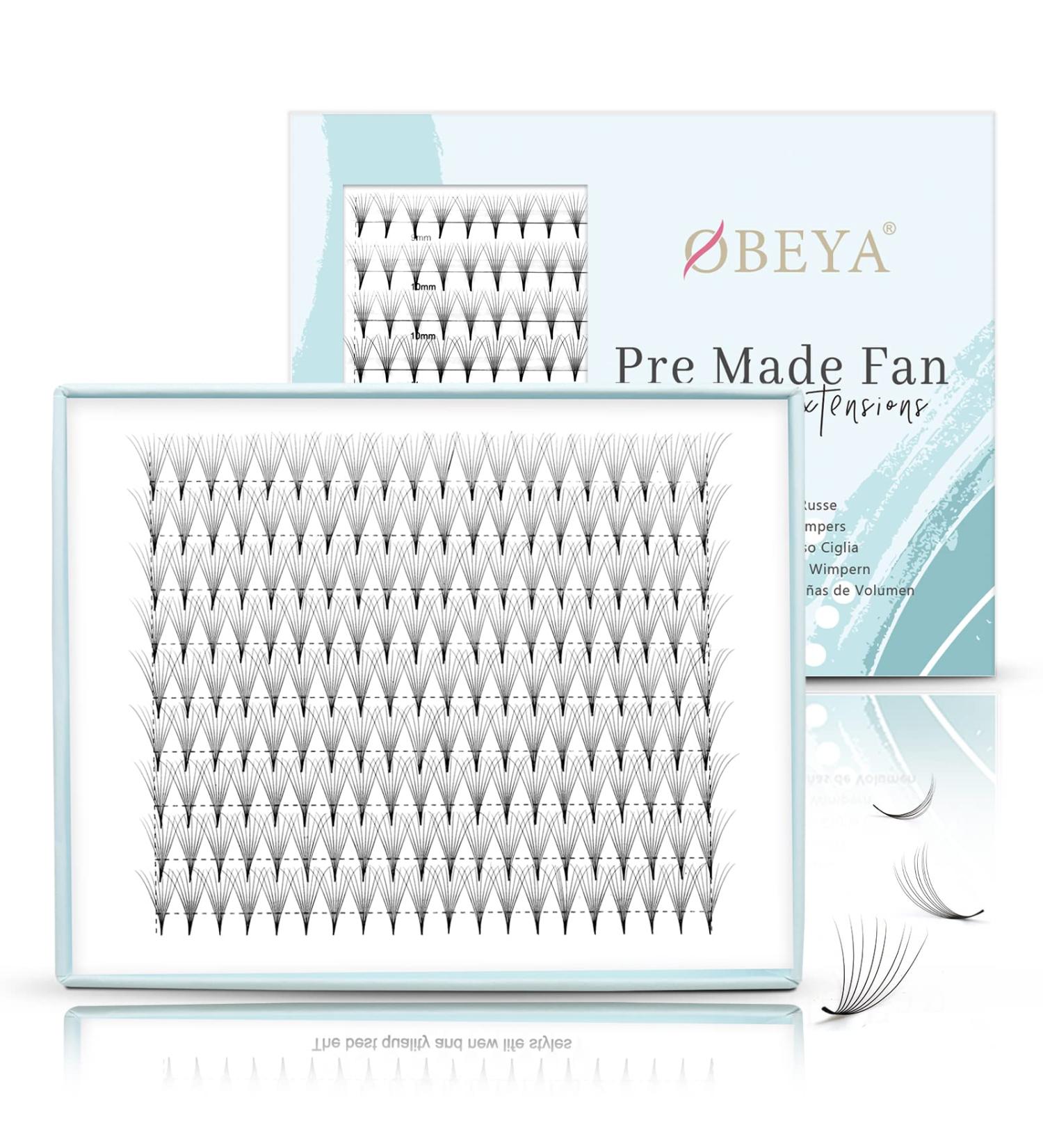 Obeyalash 8D Russian Volume Eyelash Extensions 12mm D Curl - Large Tray Pre Made Volume Lashes - Buy Online on SooperMarket.com