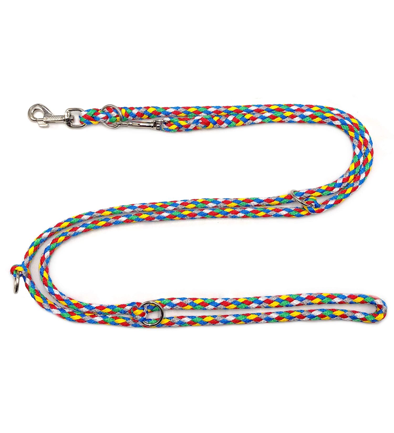 Dogeline Double -leash Practice line for medium dogs up to 45 kg over 39 colors very stable (3.50 m sailing) 3.50 m 6 colored sailing