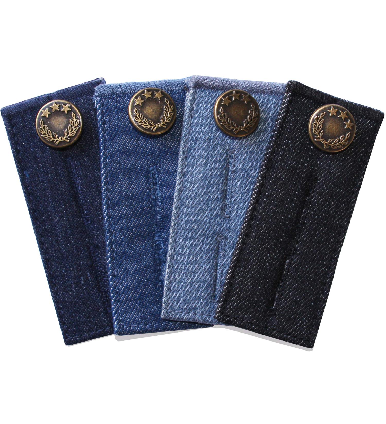 ZEFFFKA Denim Waist Extender Buttons 4 pcs Assorted Colors for Jeans & Skirts - Buy Online on SooperMarket.com