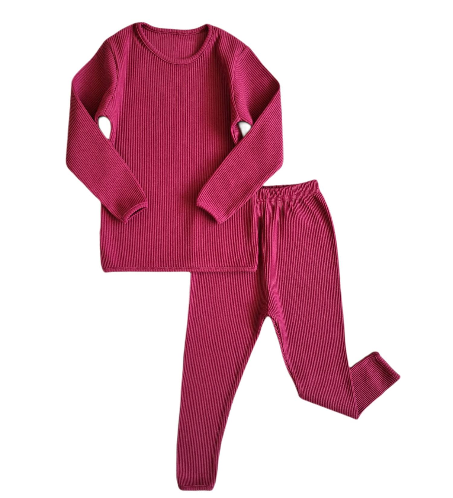 DreamBuy Ribbed Pyjama/Tracksuit/Loungewear | Unisex | 20 Colors | Baby, Women, Men | 3-6 Months | Claret Red - Buy Online on SooperMarket.com