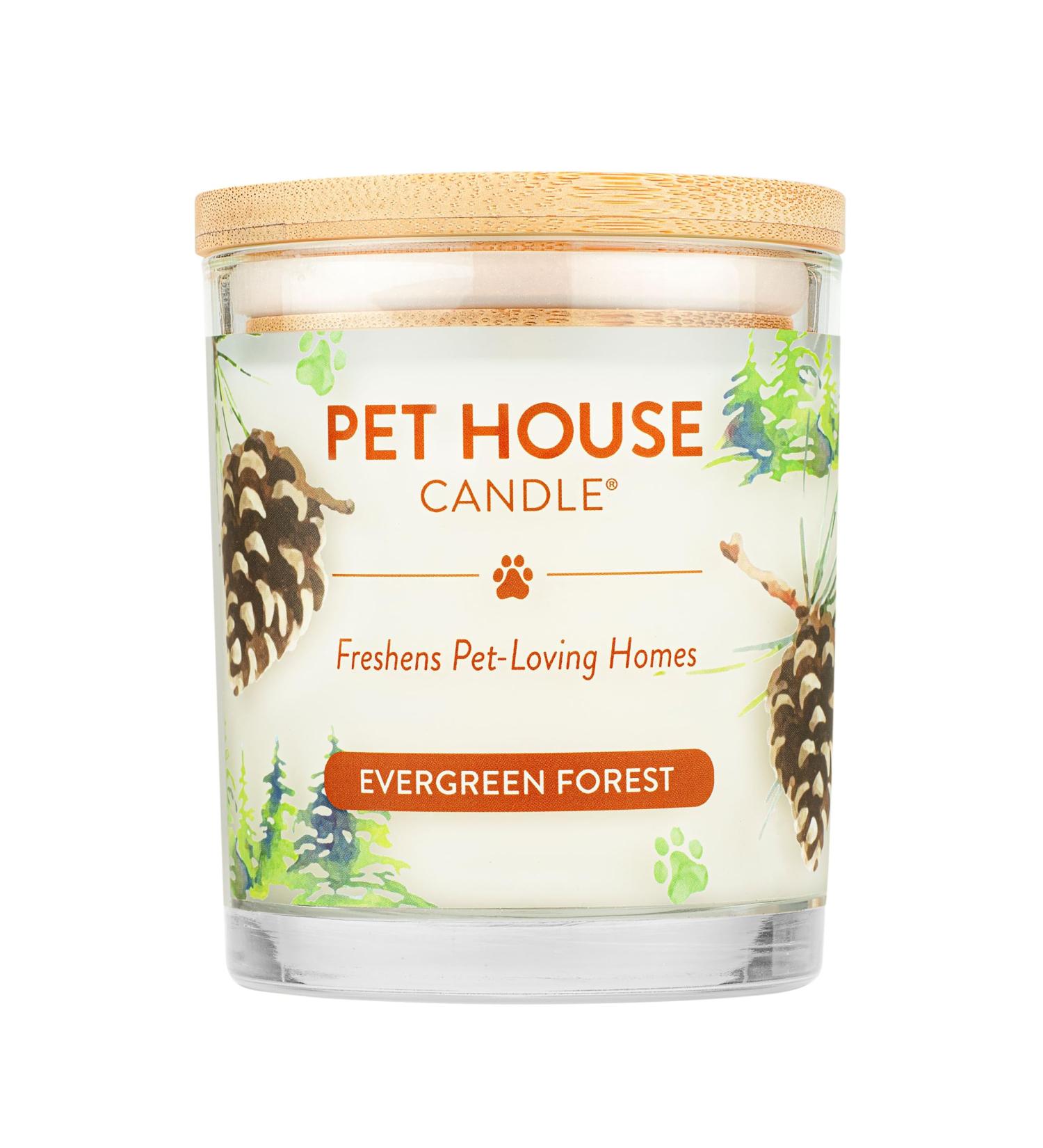 One for All Pet House Candle - Evergreen Forest | 100% Non-Toxic & Eco-Friendly Air Freshener | Remover for Home Odors - Buy Online on SooperMarket.com
