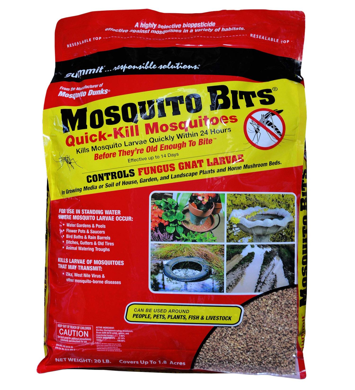 Summit Mosquito Bits, 20 lb, Quick-Kill Biological Control for mosquitos and fungus gnats 20-Pound Mosquito Bits