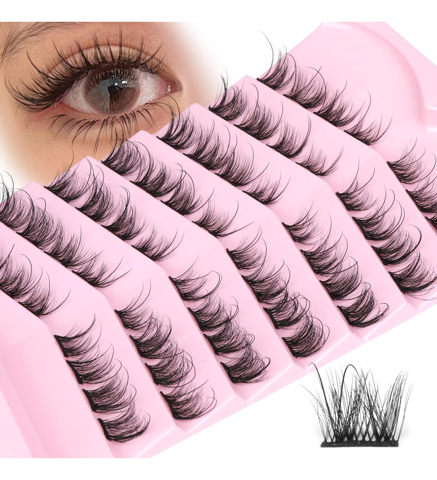 Geeneiya Fairy Natural Cluster Cat Eye Wispy Mink False Eyelashes - DIY Lash Extensions - Buy Online on SooperMarket.com