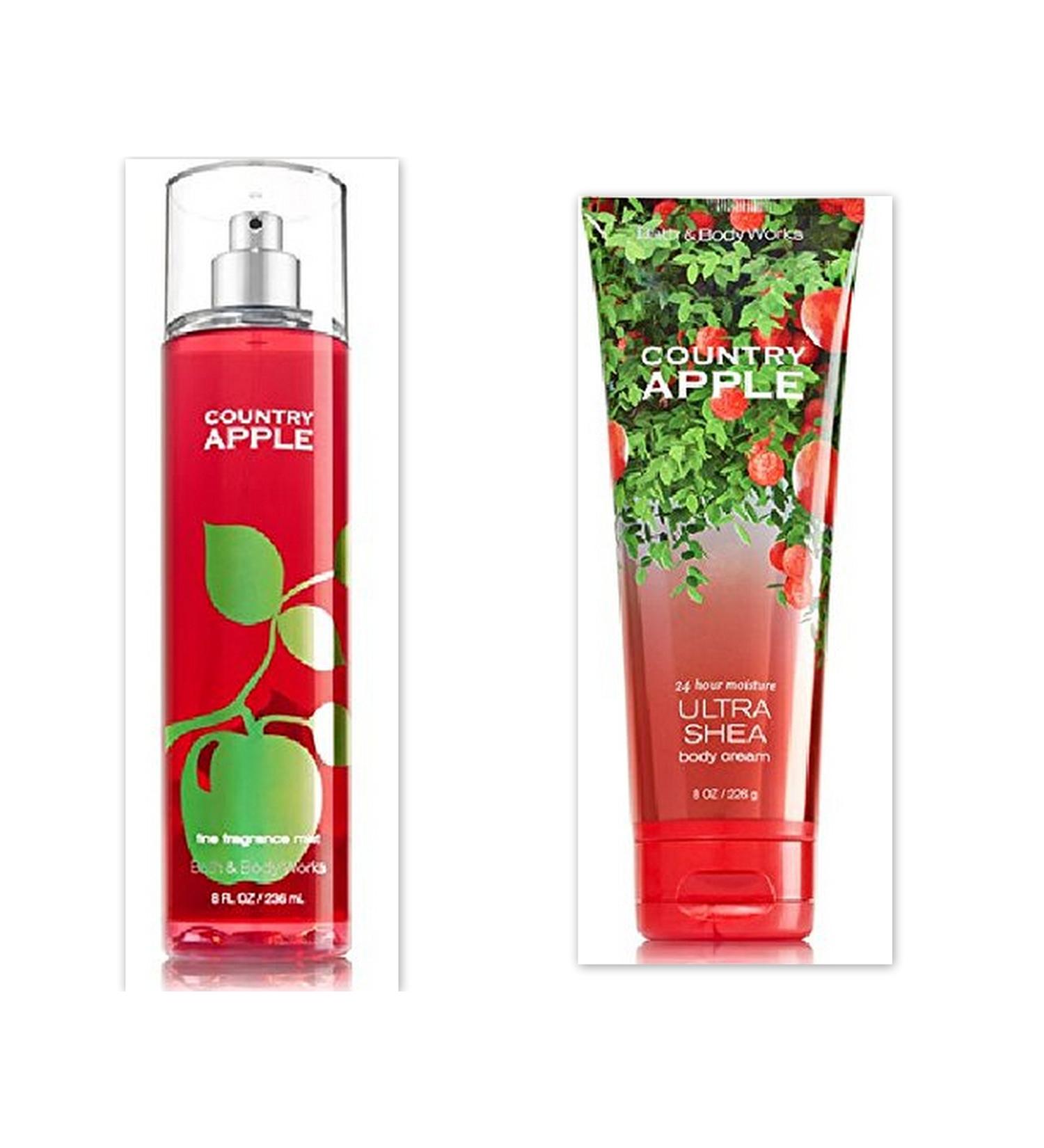 Bath Body Works Country Apple Bundle - Ultra Shea Body Cream & Fine Fragrance Mist 8 oz - Buy Online on SooperMarket.com