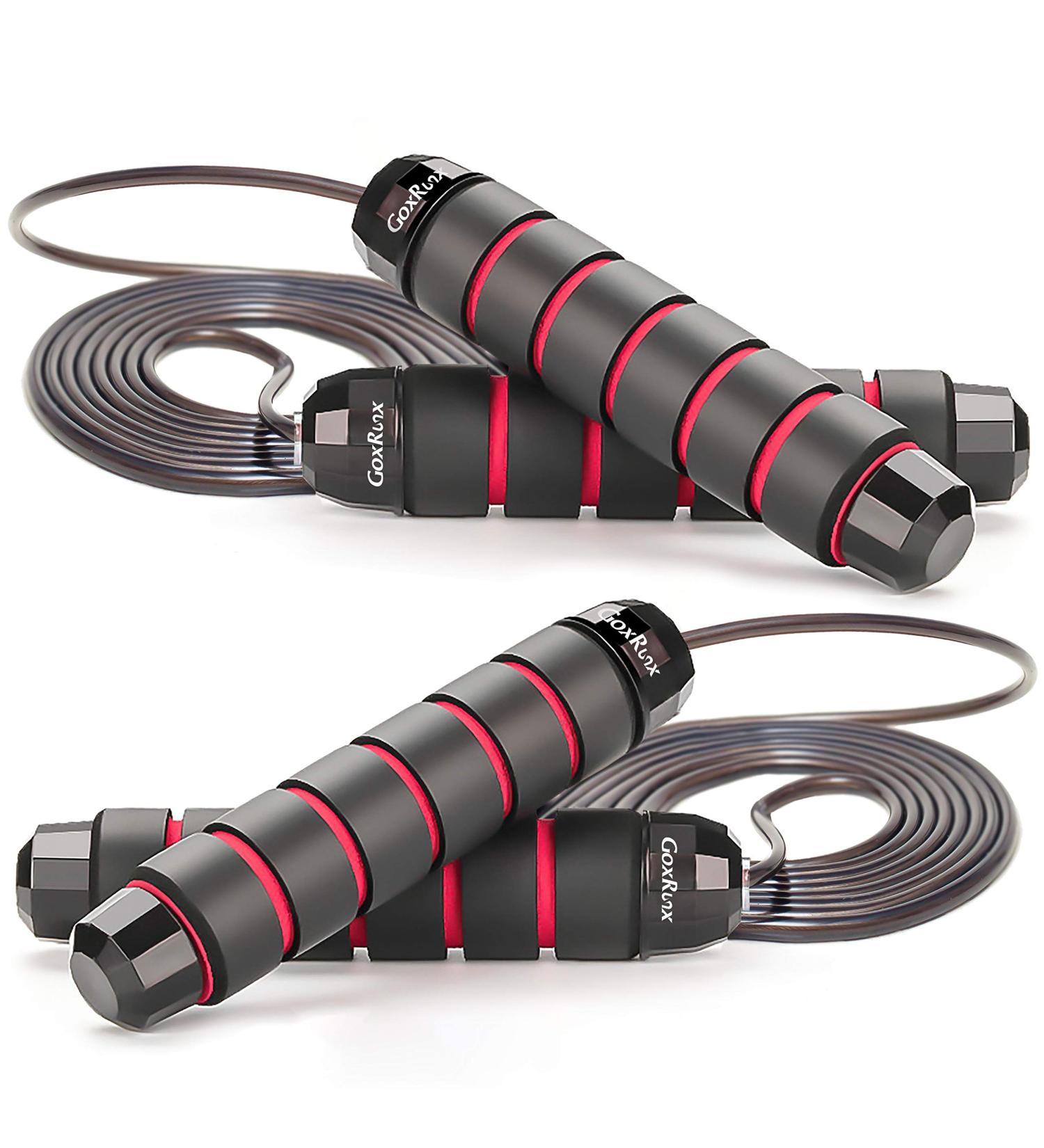 GoxRunx Tangle-Free Speed Jump Rope for Fitness Workout - Red, for Men, Women, and Kids - Buy Online on SooperMarket.com
