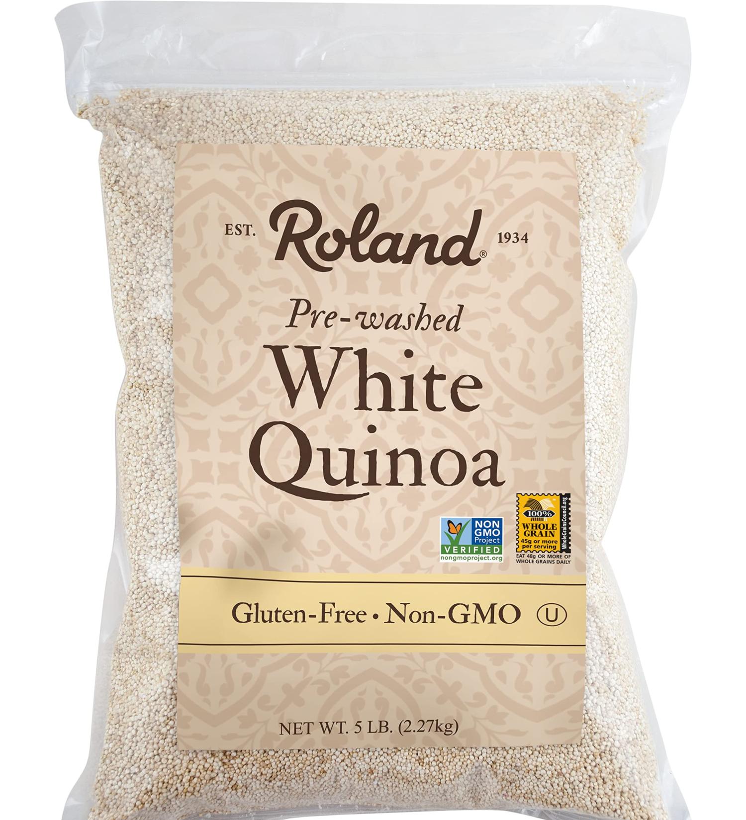Roland Foods White Quinoa 5 lb - Pre-washed Specialty Imported Food - Buy Online on SooperMarket.com