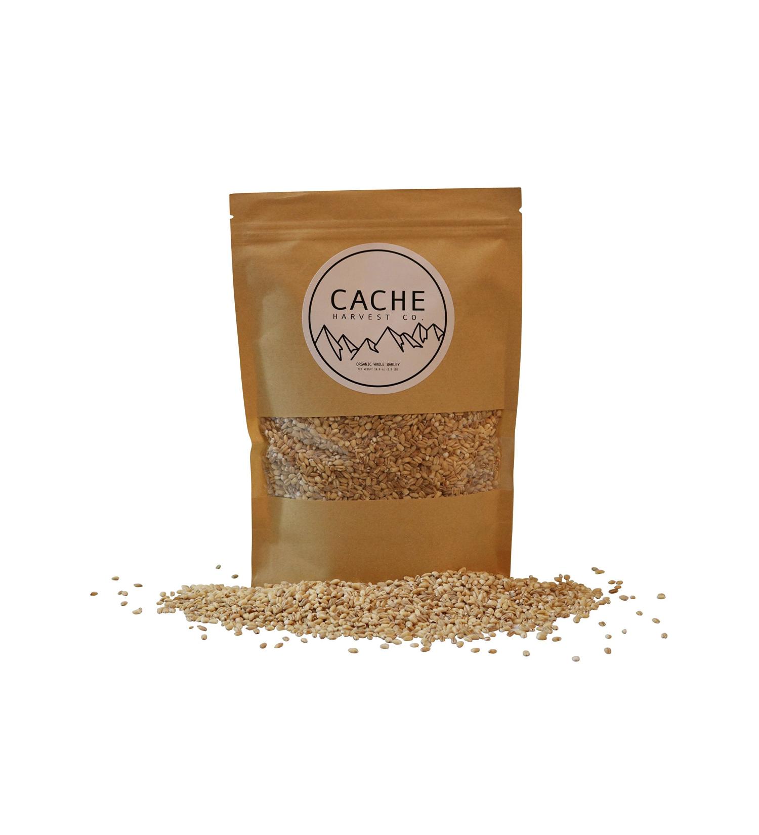 Organic Hulled Barley - Non-GMO, Grown in Rocky Mountains | Cache Harvest Co. Premium | 16 Ounces - Buy Online on SooperMarket.com