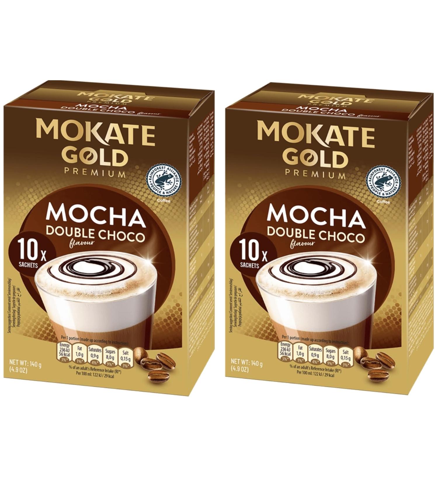 Mokate Gold Premium Mocha Double Choco Flavour Instant Coffee Drink *2x10x sachets 20 in Total - Buy Online on SooperMarket.com