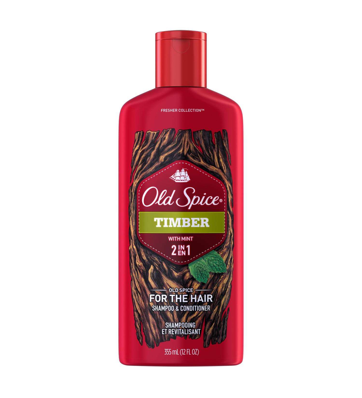Old Spice Timber with Mint 2-in-1 Shampoo & Conditioner - 12 Fl Oz | Best International Shipping - Buy Online on SooperMarket.com