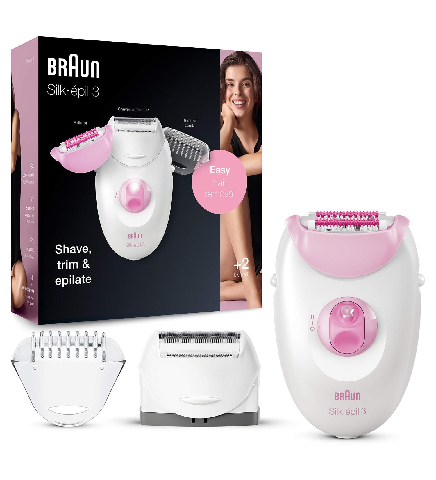 Braun Silk Epil 3 SE3270 Women's Epilator & Shaver - Hair Removal for Legs & Body - Buy Online on SooperMarket.com
