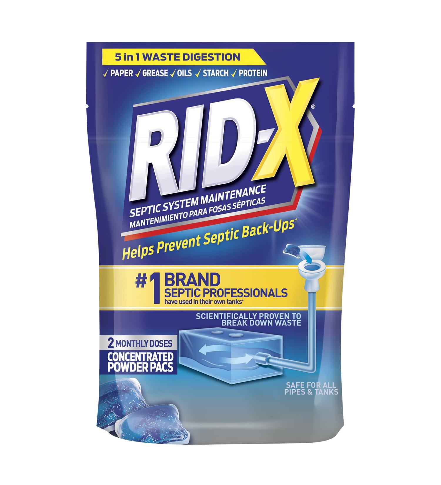 RID-X Septic Treatment Septi-Pacs - 2 Month Supply (2.1 oz) | Pack of 1 - Buy Online on SooperMarket.com