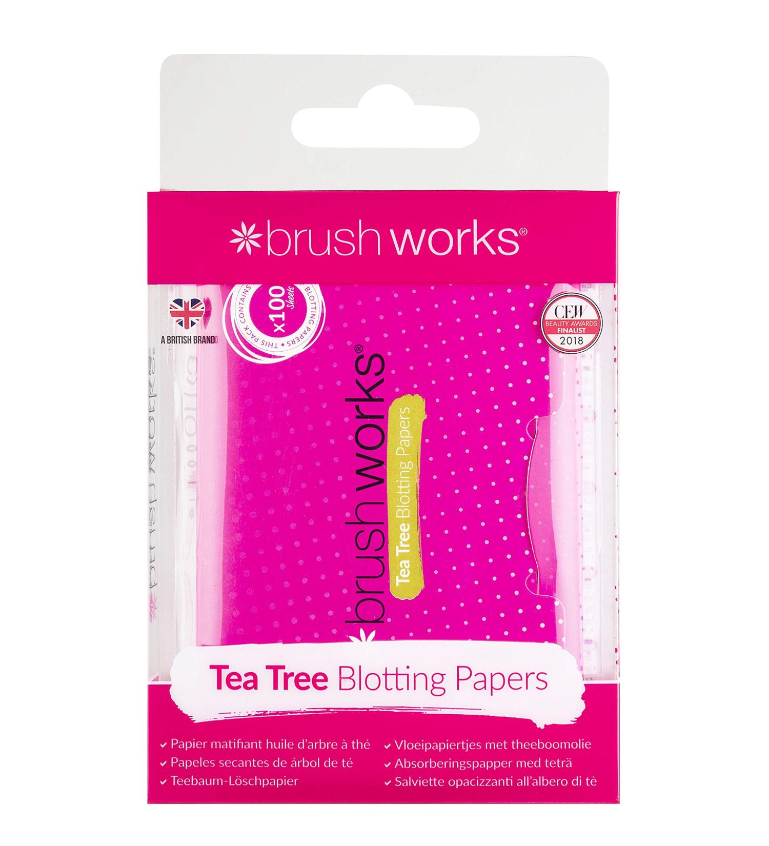 Brushworks Tea Tree Blotting Papers - 100 Sheets Green 100 Count - Buy Online on SooperMarket.com