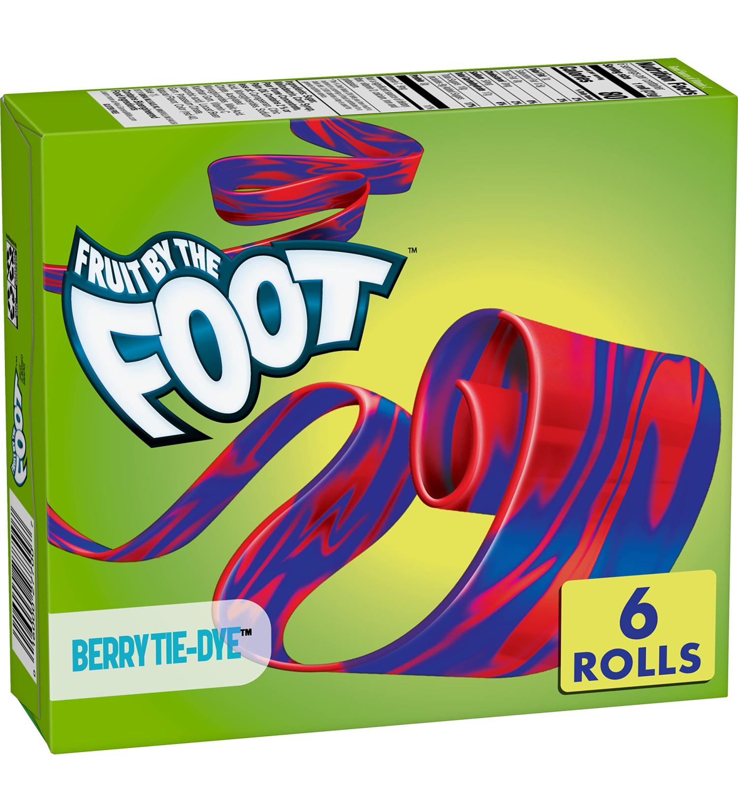 Berry Tie-Dye Fruit by the Foot Snacks 4.5 oz 6 ct - Pack of 8 - Buy Online on SooperMarket.com