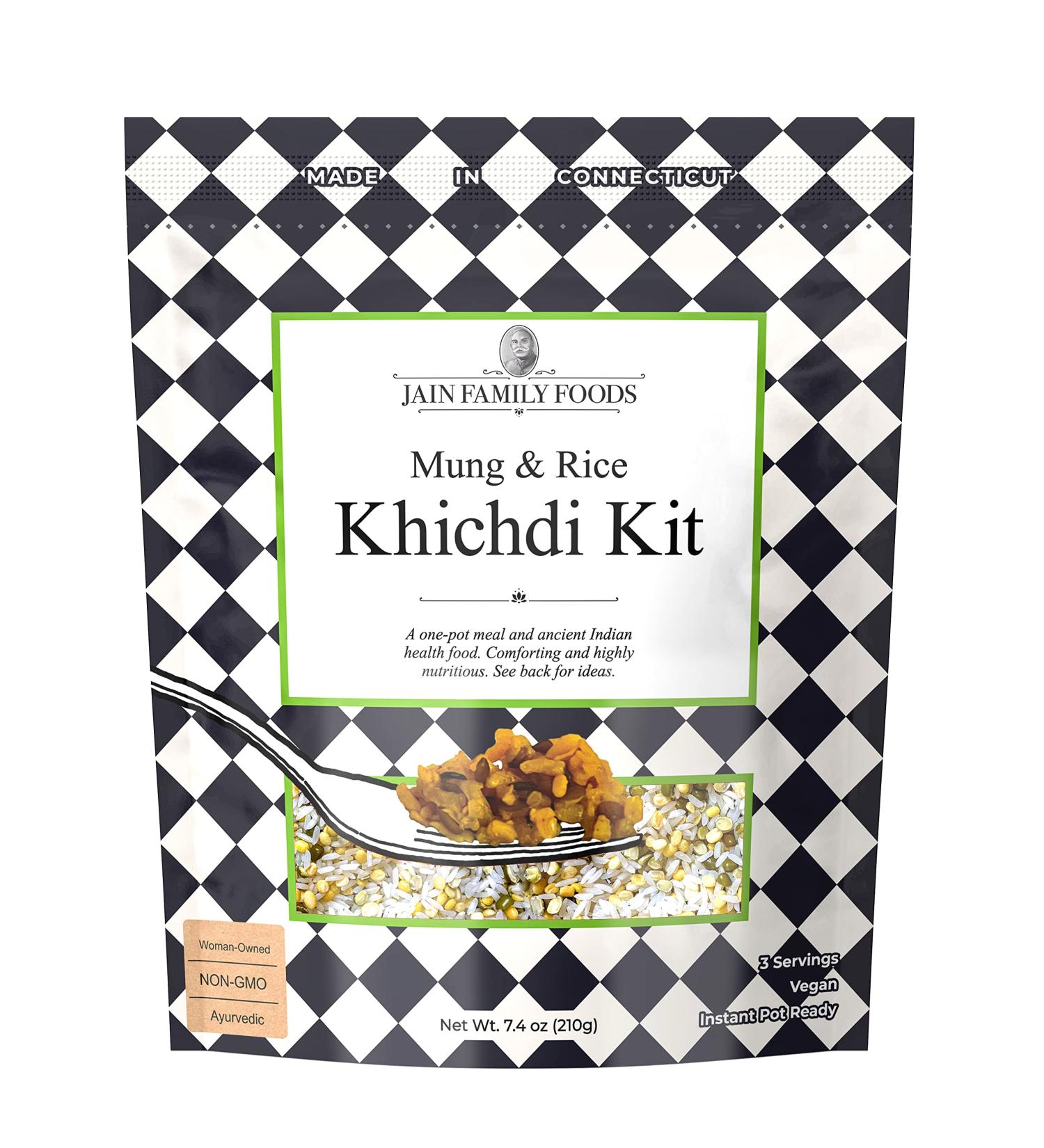 Jain Family Foods Khichdi Kit - Plant-Based Vegan Ayurvedic Meal with Spices - 7.4oz Homemade Kitchari - Buy Online on SooperMarket.com
