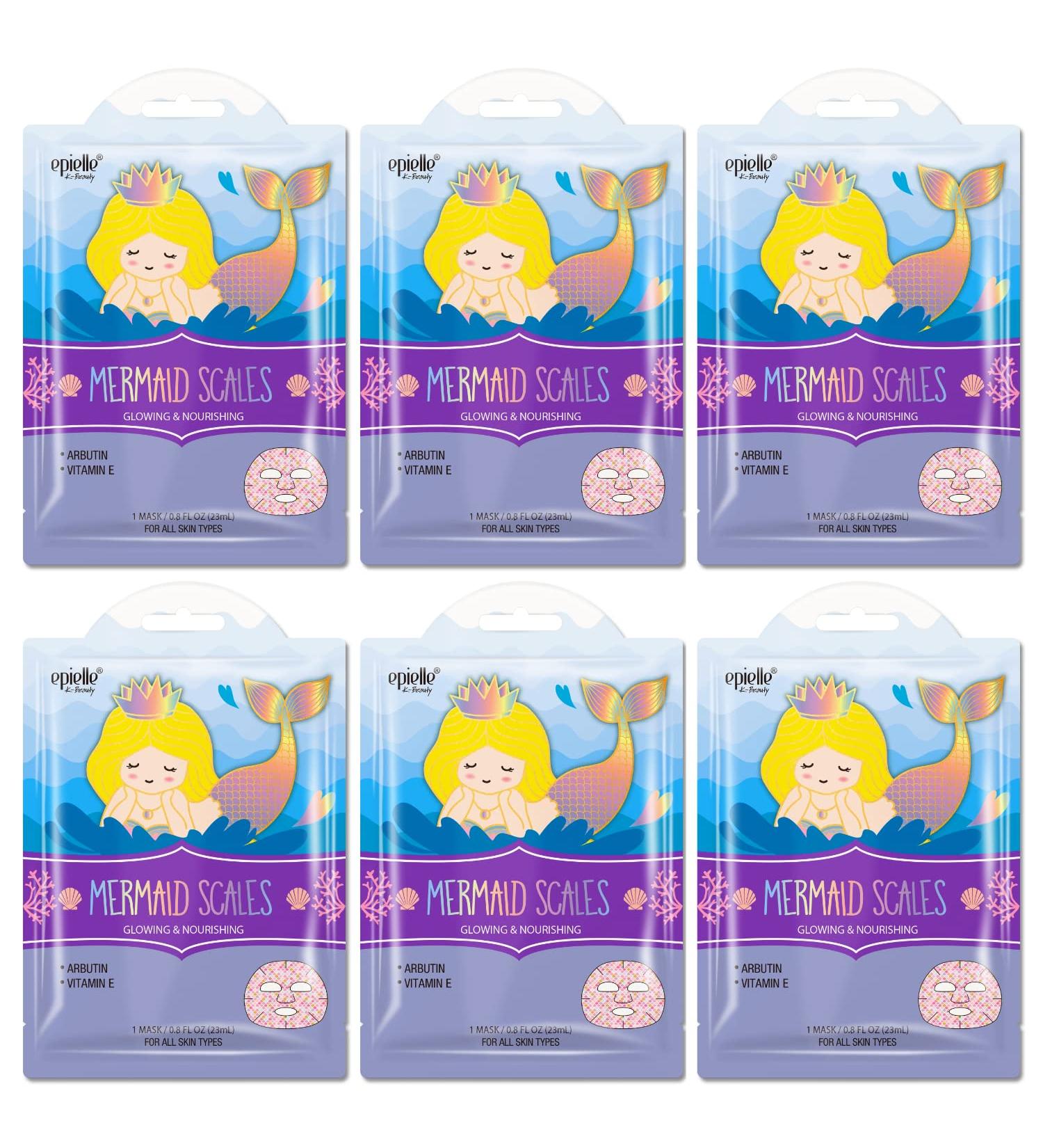 Buy Epielle Mermaid Scales Character Masks - 6 Pack | International Shipping Available - Buy Online on SooperMarket.com