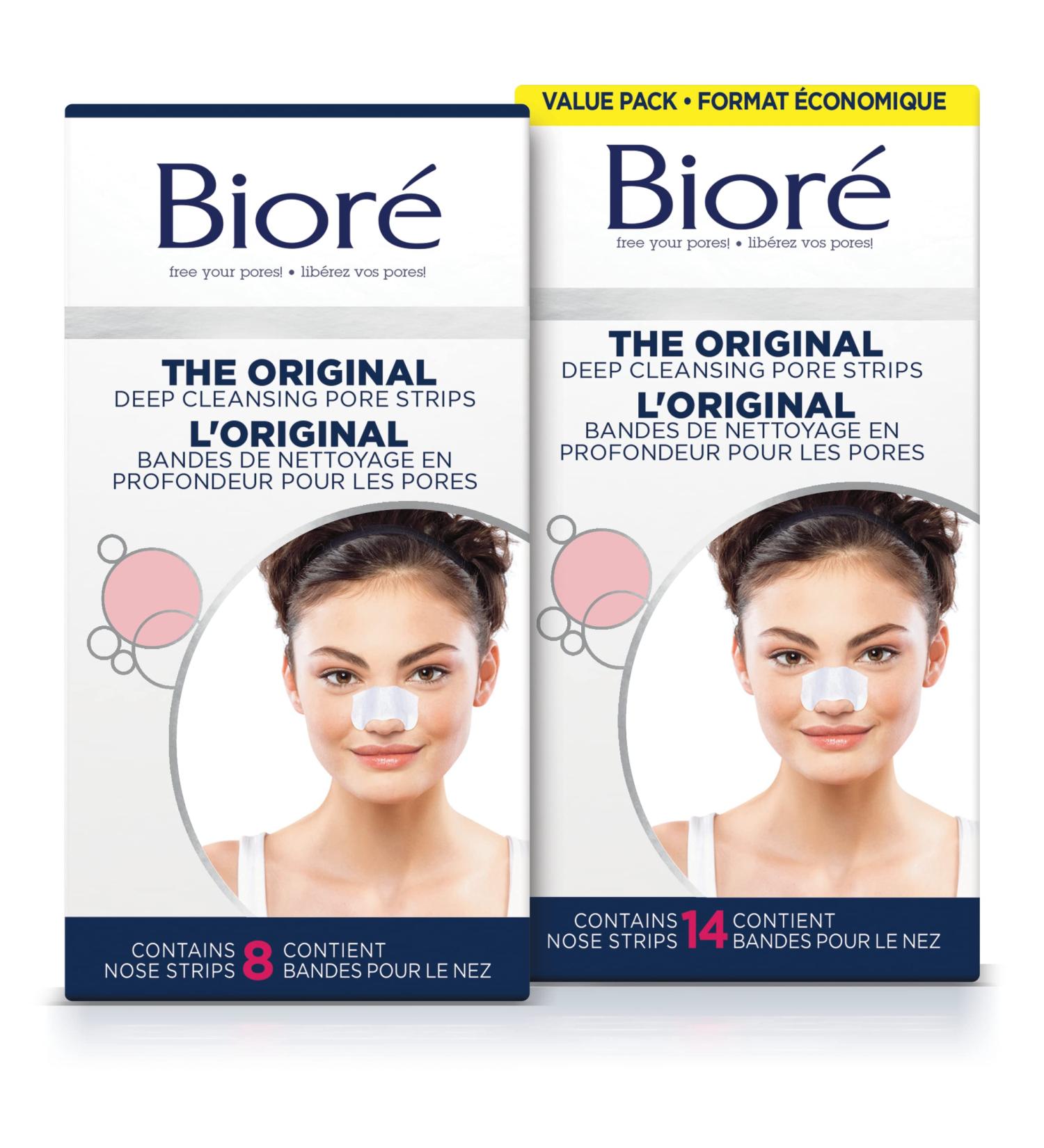 Bior Original Deep Cleansing Pore Strips Nose Strips for Instant Pore Unclogging and Blackhead Removal Dermatologist Tested Oil Free and Vegan Friendly - Buy Online on SooperMarket.com