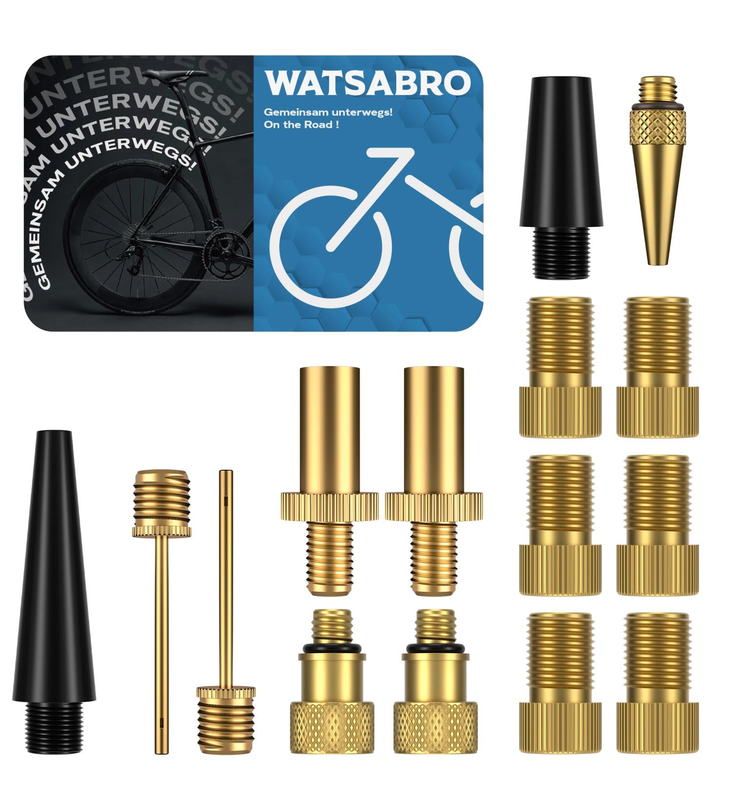 WATSABRO Bicycle Valve Adapter Set - French Valve Car Valve & Air Pump Adapter for Easy Inflation - Buy Online on SooperMarket.com