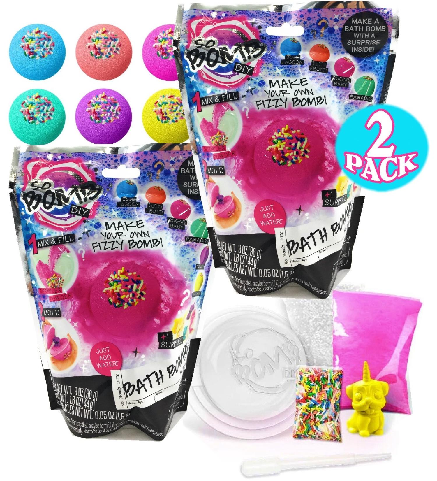 So Bomb Make Your Own (DIY) Fizzy Bath Bomb Mystery Packs with Surprise Inside - 2 Pack - Buy Online on SooperMarket.com