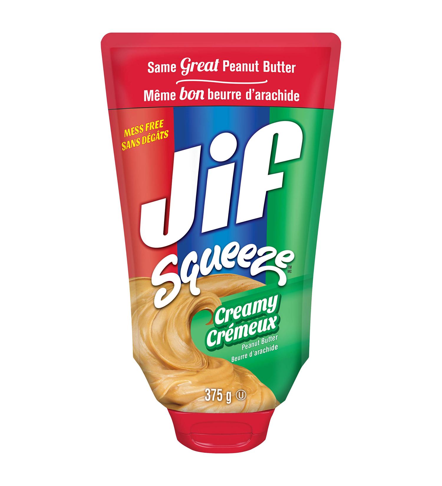 Jif Squeeze Creamy Peanut Butter Smooth & Creamy Texture Portable Squeeze Pack 375g Pouches (Pack of 10) Squeeze 375 g (Pack of 10) - Buy Online on SooperMarket.com
