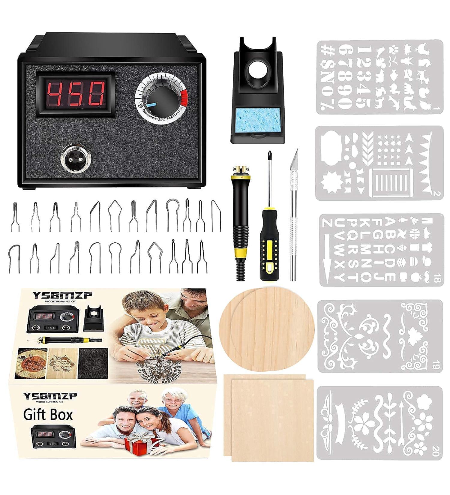 Wood Burning Kit for Beginners & Kids | Pyrography Tool with Wood Burning Tips | 110-127V Voltage | Single Pen Design - Buy Online on SooperMarket.com