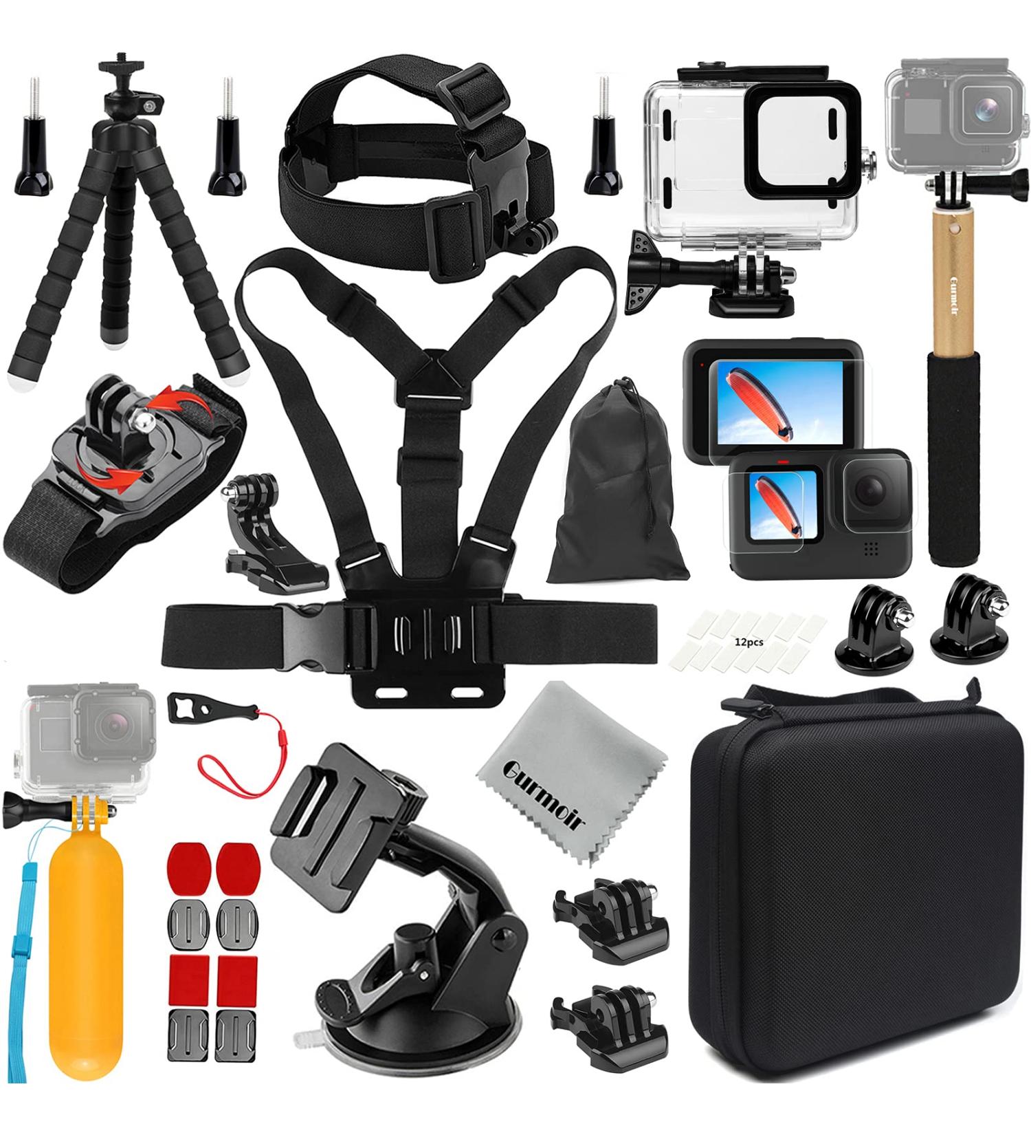 Buy Gurmoir Waterproof Accessories Set for GoPro Hero 12/11/10/9 Black - Complete Action Camera Kit (DT06) | International Shipping - Buy Online on SooperMarket.com
