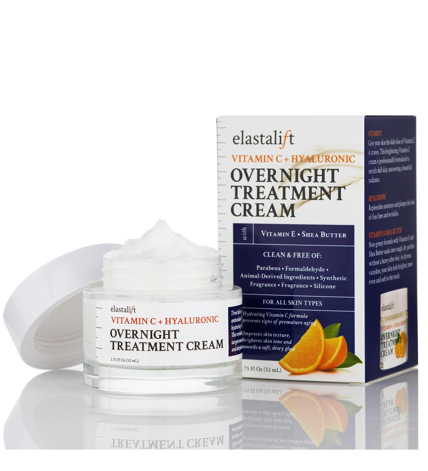 Elastalift Renewing Night Cream | Brightening Vitamin C & Hyaluronic Acid Moisturizer | Oil-Free Overnight Facial Treatment | 1.75 Fl Oz - Buy Online on SooperMarket.com