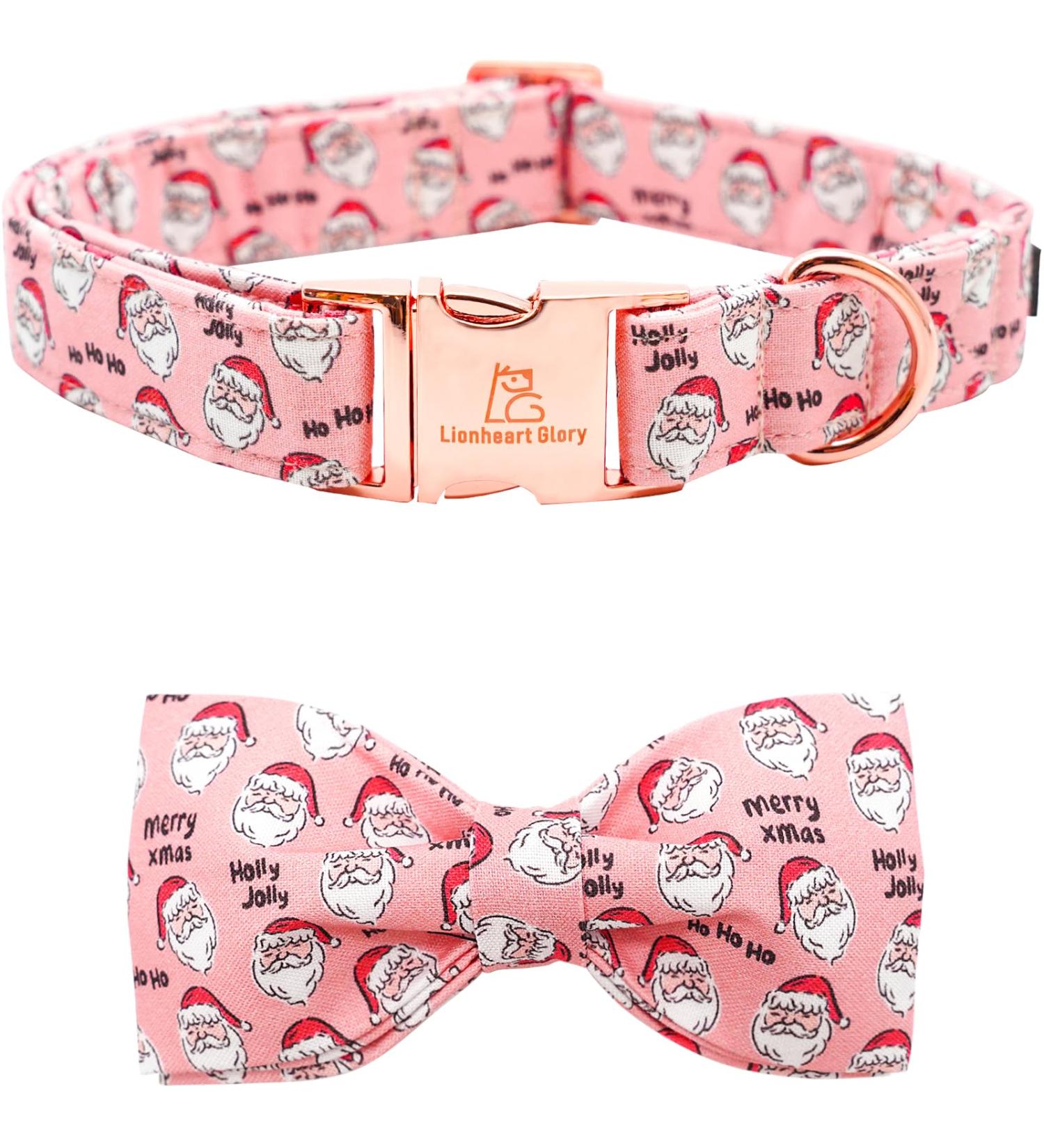 Shop Lionheart Glory Christmas Dog Collar - Adjustable Pink Soft Collar for Large Dogs | Perfect Gift for Girls & Young Dogs - Buy Online on SooperMarket.com