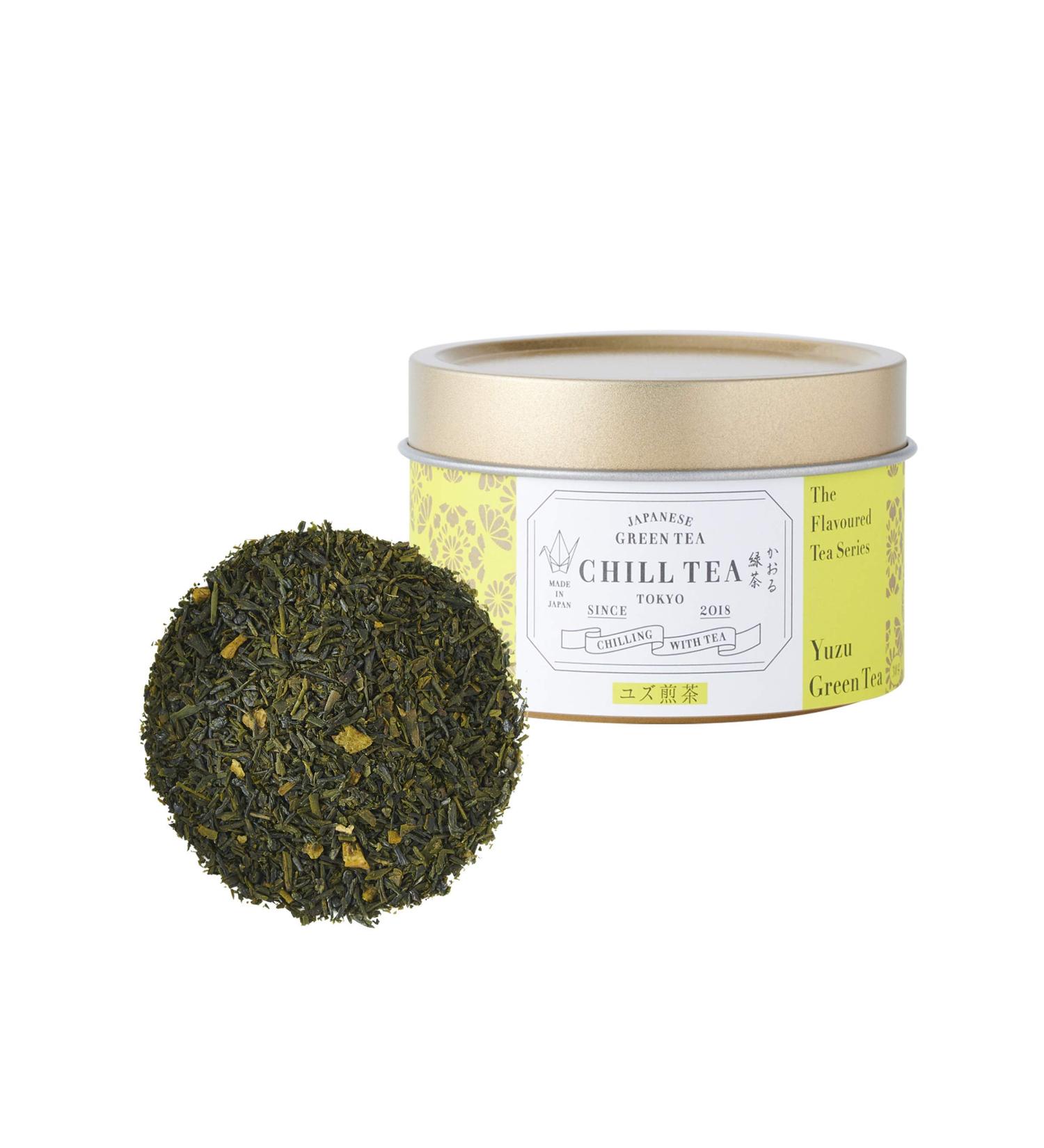 CHILL TEA Tokyo Yuzu Citrus Green Tea - Japanese Loose Leaf Blend for Relaxation - Yuzu Flavour - 30g - Buy Online on SooperMarket.com