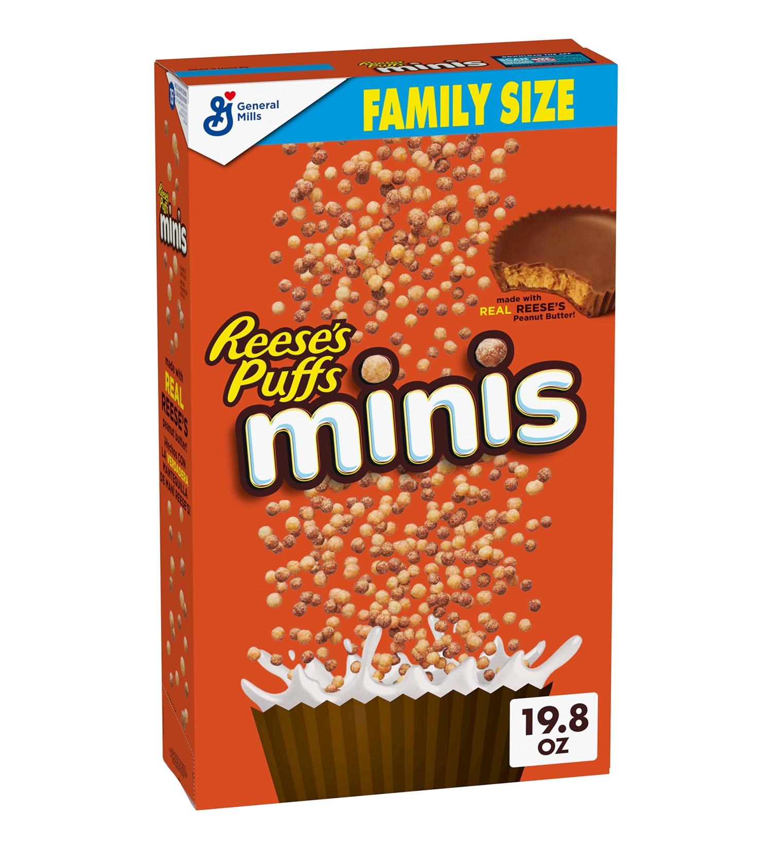 Reese's Puffs Minis Breakfast Cereal  Chocolate Peanut Butter Cereal  Family Size  19.8 OZ - Buy Online on SooperMarket.com