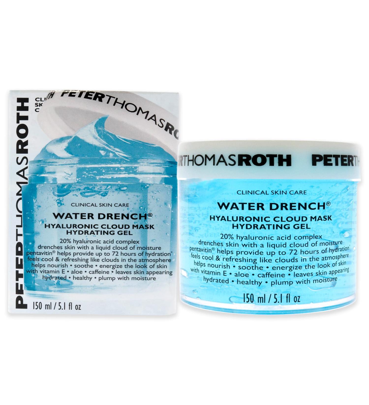 Peter Thomas Roth Water Drench Hyaluronic Cloud Mask: Hydrating Gel for 72-Hour Moisture with Hyaluronic Acid - Buy Online on SooperMarket.com