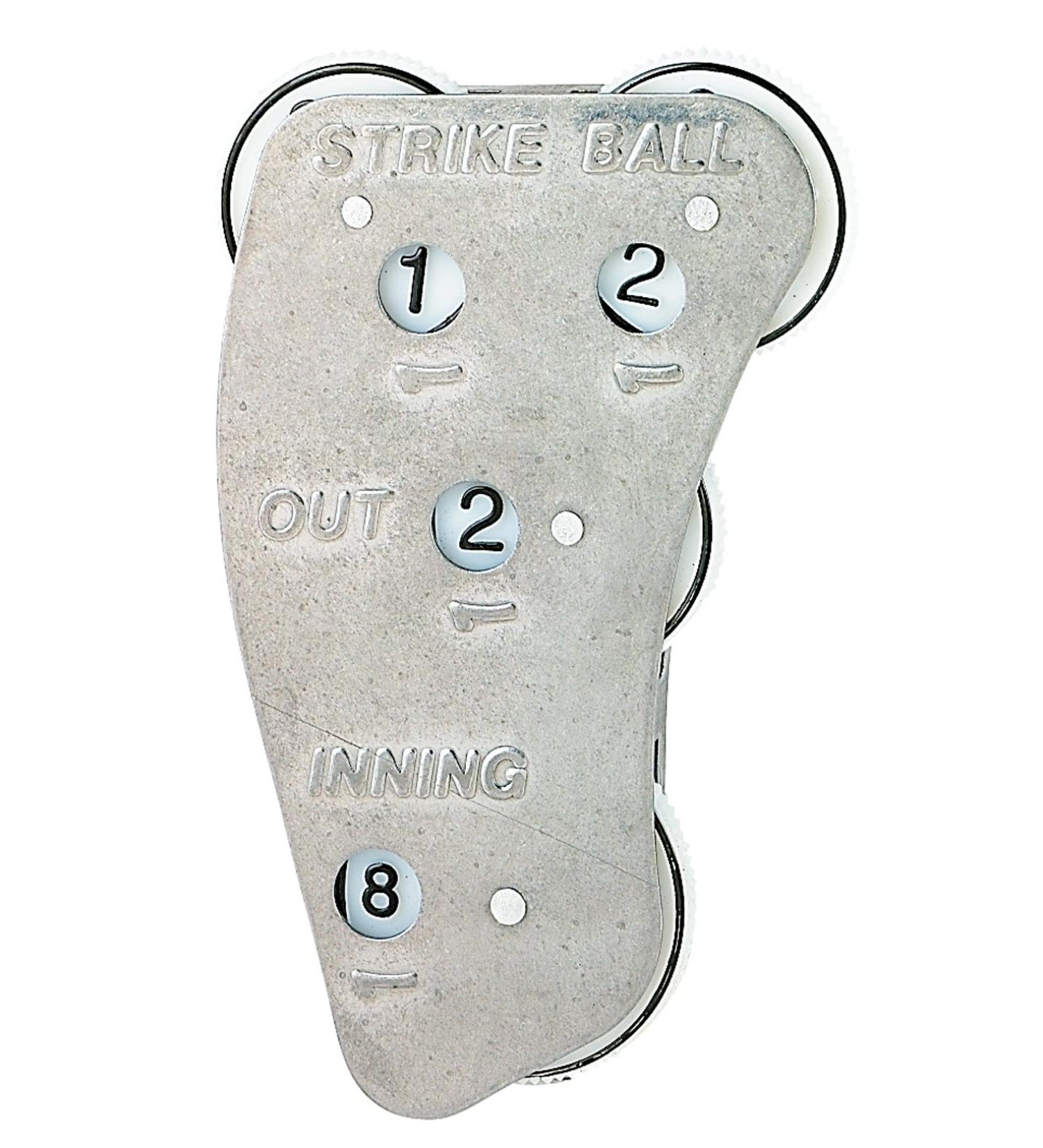Markwort Stainless Steel 4-Dial Raised Letter Umpire Indicator, Silver