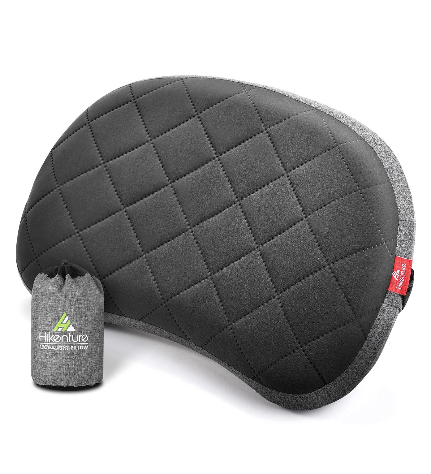 Hikenture Ultralight Camping Pillow - Inflatable & Washable, Neck & Lumbar Support, Portable Blow Up Pillow for Outdoor Travel - Grey 16.2x10.6x3.75 - Buy Online on SooperMarket.com