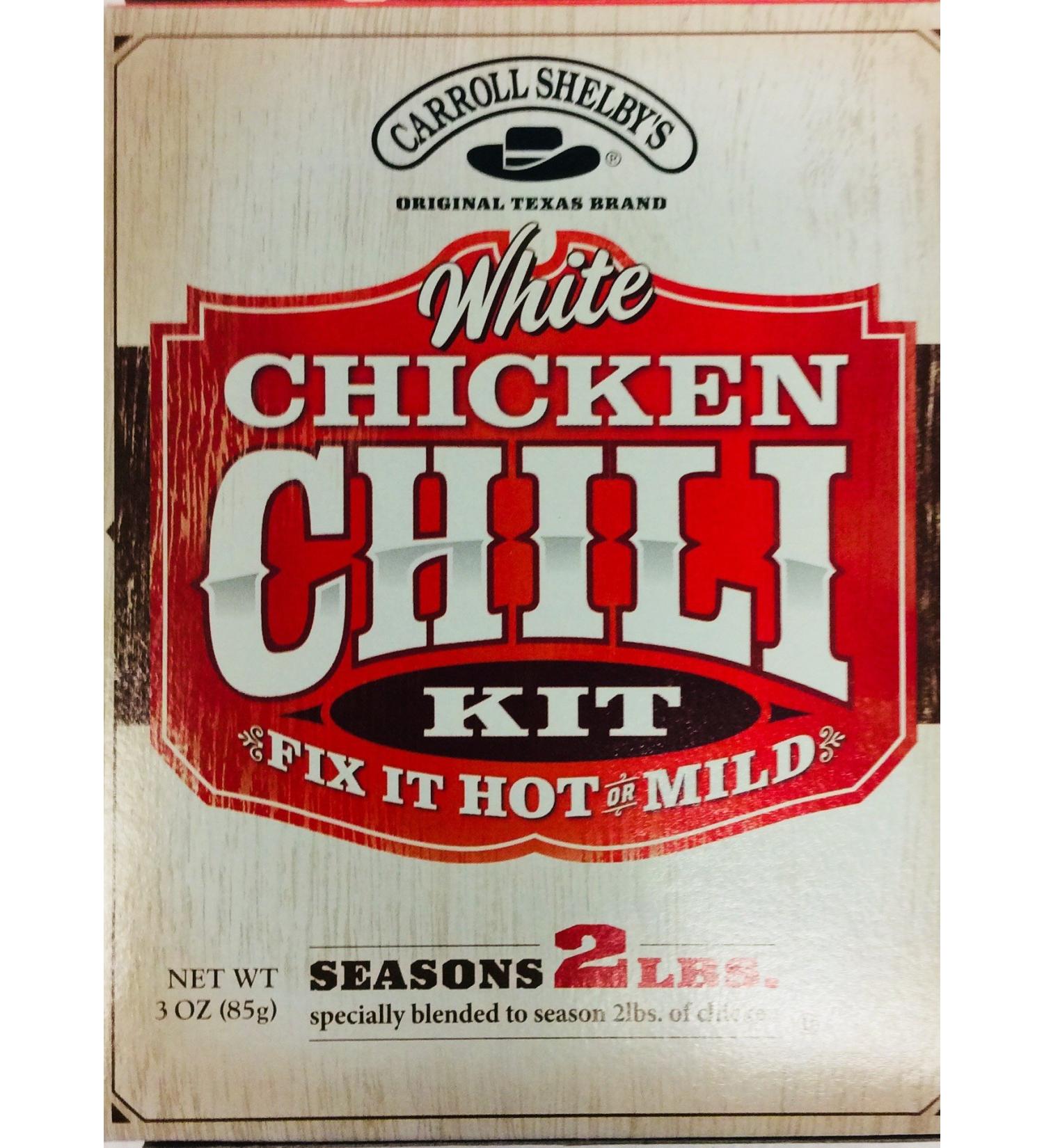 Carrol Shelby's White Chicken Chili Kit 3 Ounce (Pack of 2)