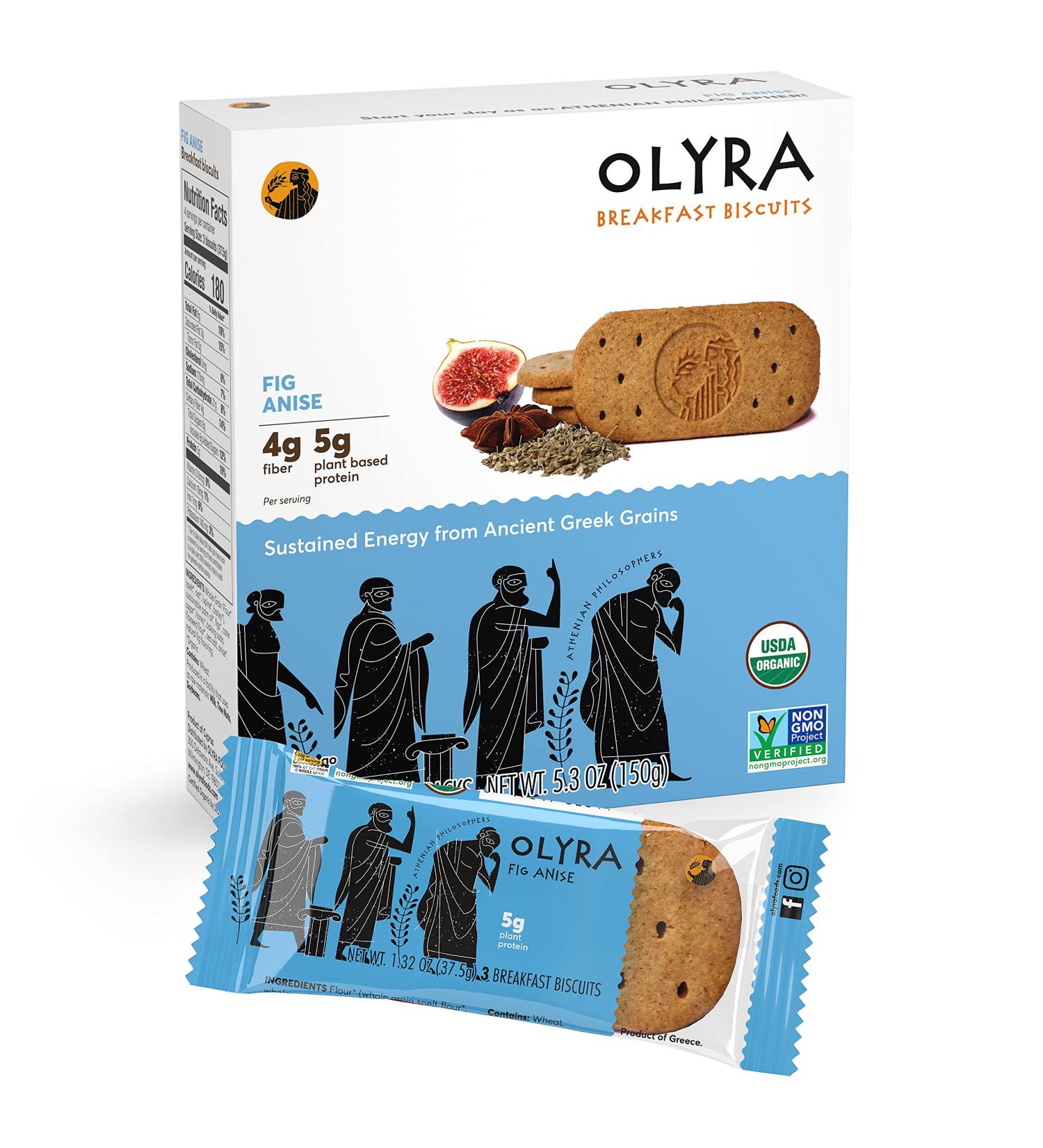 Olyra Organic Fig Anise Breakfast Biscuits - 5.3 OZ | Healthy Snack Option - Buy Online on SooperMarket.com