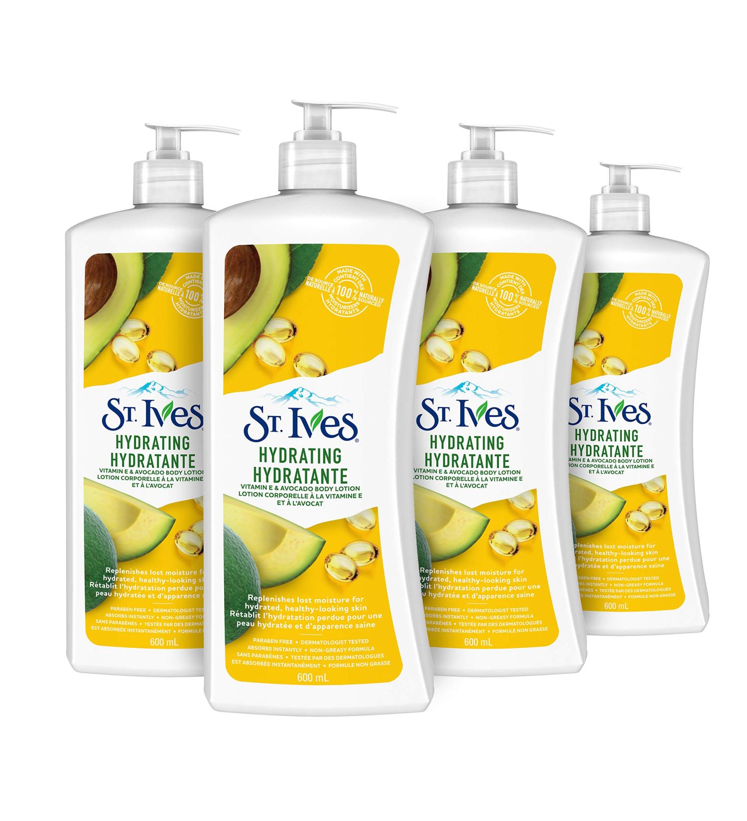 St. Ives Hydrating Vitamin E & Avocado Body Lotion 4 x 600 mL 600 ml (Pack of 4) - Buy Online on SooperMarket.com