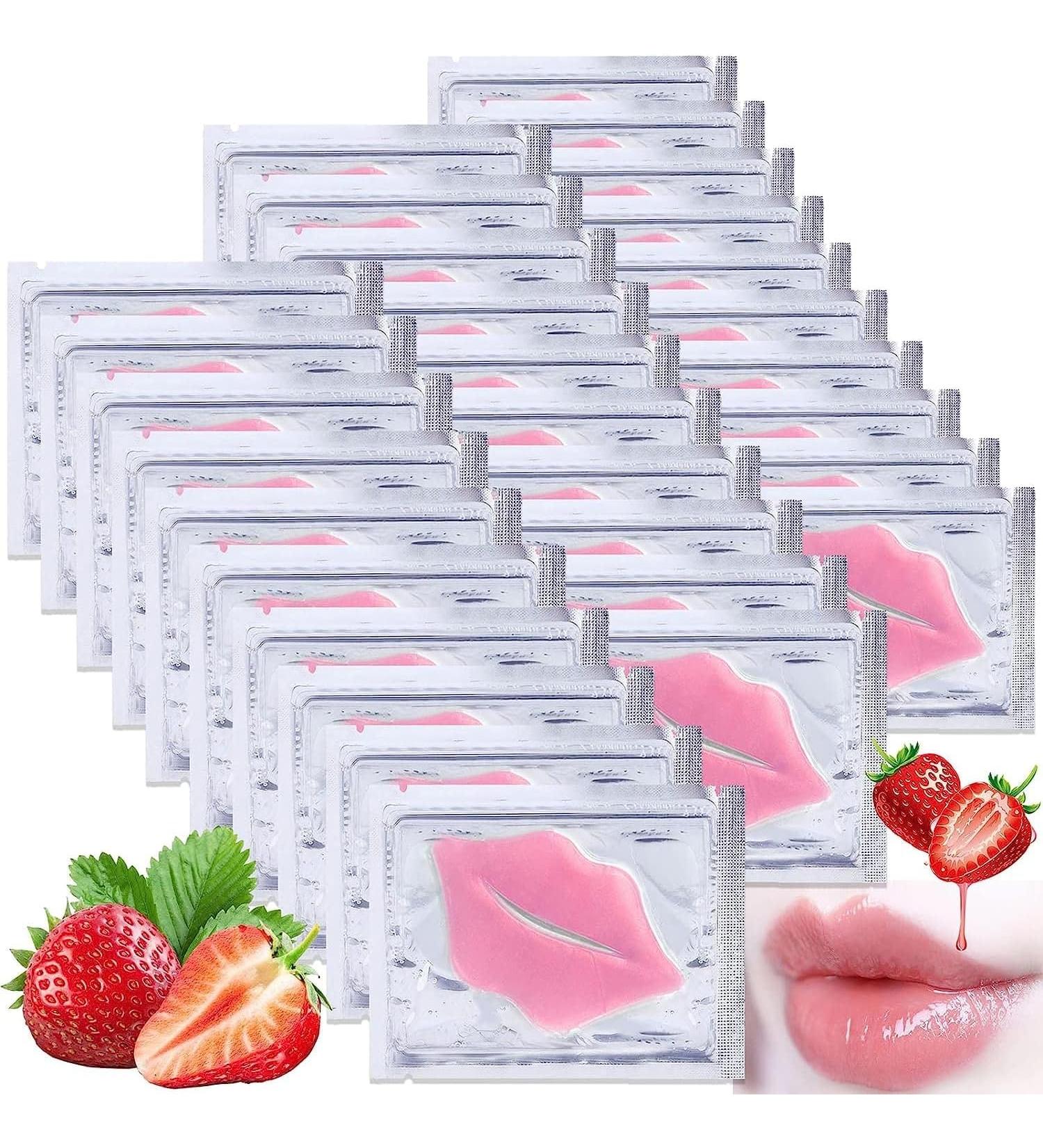 Buy Lip Mask - 30 Collagen Crystal Lip Masks & Moisturizing Cream for Plumping & Hydrating Lips - International Shipping Available - Buy Online on SooperMarket.com