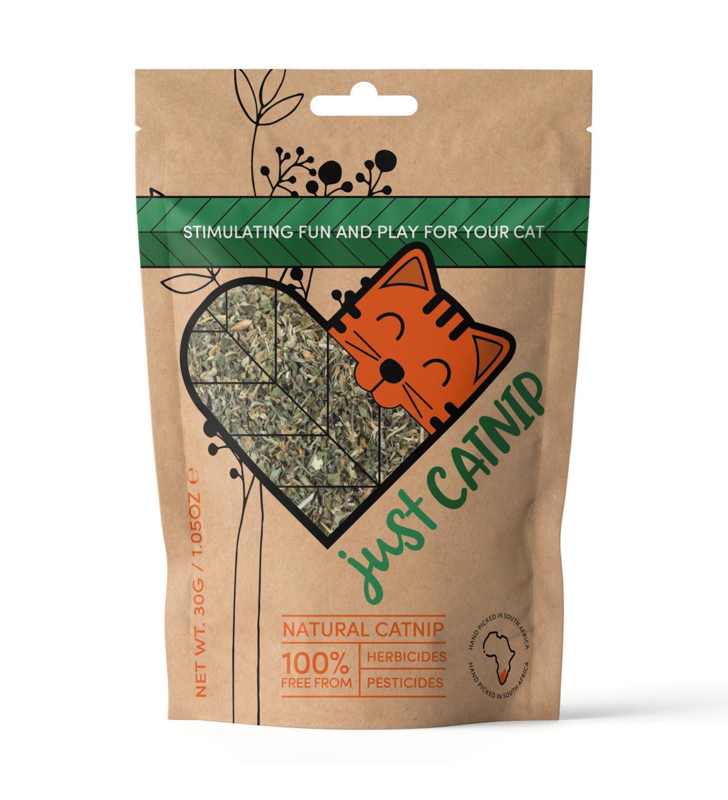 Premium Natural Catnip for Cats - Sustainably Grown in South Africa - Ethically Made Toy & Treat - Maximum Potency (1.05oz) - Buy Online on SooperMarket.com