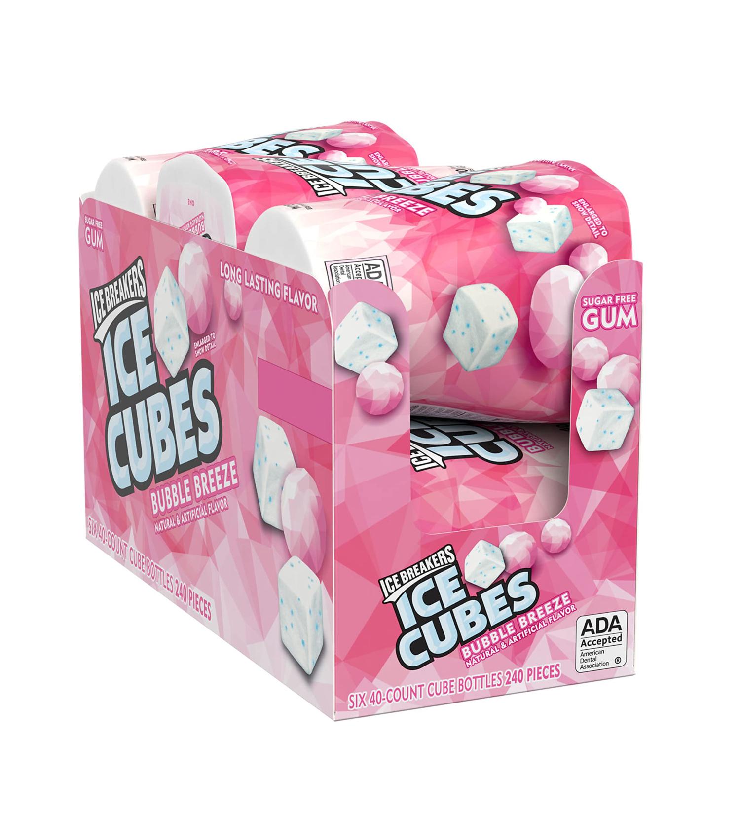 Ice Breakers Ice Cubes Bubble Breeze Xylitol Chewing Gum 3.24 oz (6x40ct) Pack - Sugar Free - Buy Online on SooperMarket.com