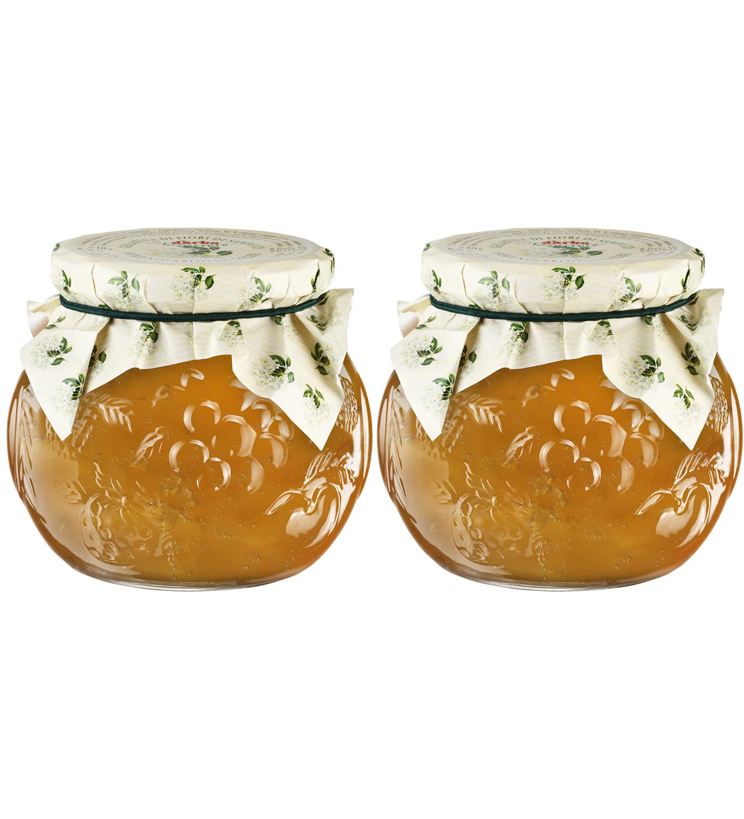 Elderflower Jelly Natural Clean - Darbo 2x640g | Premium Refreshing Bread Spread for Cakes & Breakfast - Buy Online on SooperMarket.com