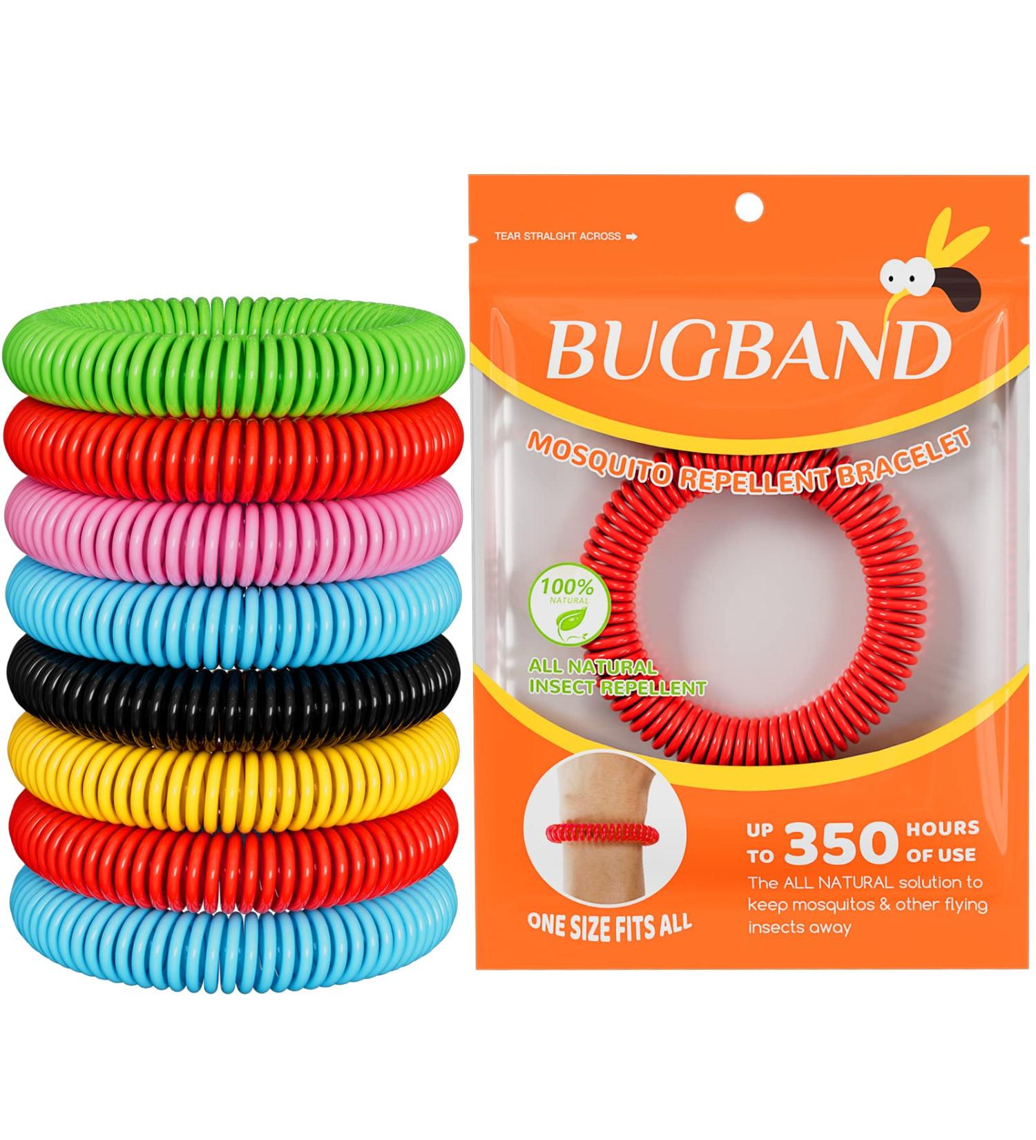 BugBand 24 Pack Mosquito Bracelets - DEET-Free, Waterproof Bands for Adults and Kids - Buy Online on SooperMarket.com