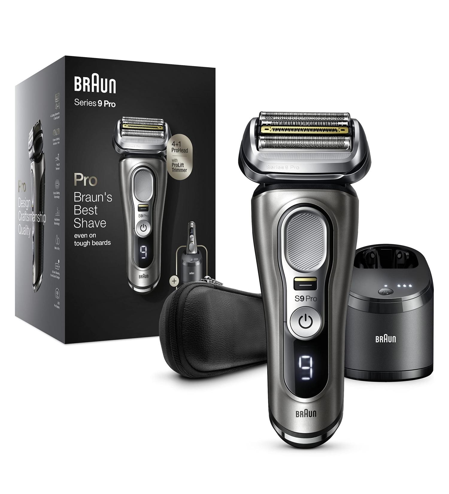 Braun Series 9 Pro 9465cc Electric Razor for Men - Wet & Dry Shaver with ProLift Beard Trimmer and SmartCare Center - Noble Metal - Buy Online on SooperMarket.com