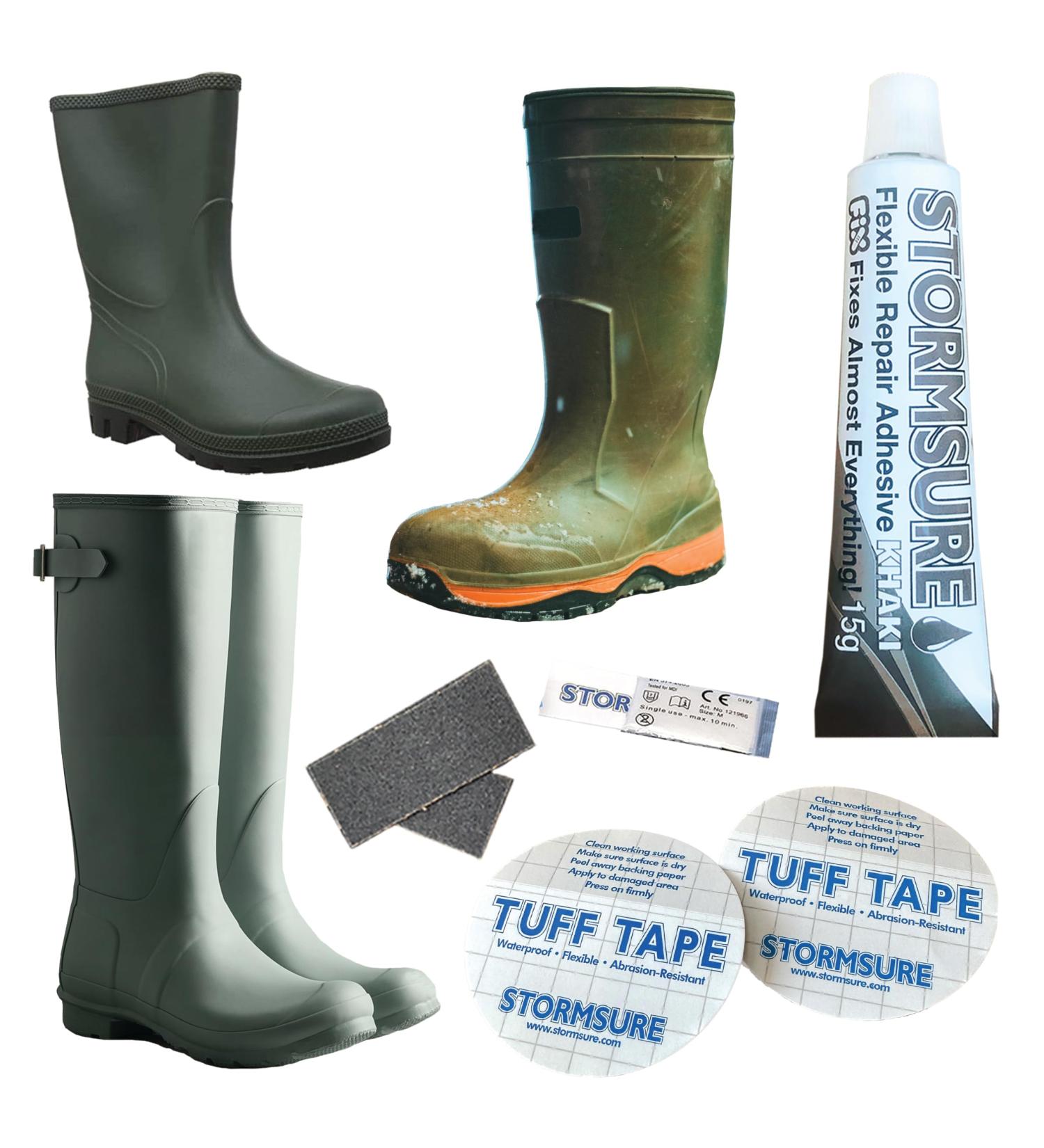 Wellington Boot Repair Kit - Khaki - Industry Wellie glue Sole Repair Heel Repair Boot Repair - Stormsure PU Adhesive Waterproof Permanent Durable Flexible - Buy Online on SooperMarket.com