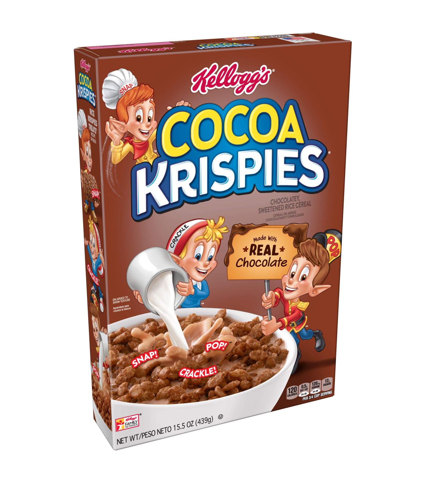 Discontinued Kellogg's Cocoa Krispies Cereal 15.5oz Box - Pack of 4 | Real Chocolate | Limited Edition - Buy Online on SooperMarket.com