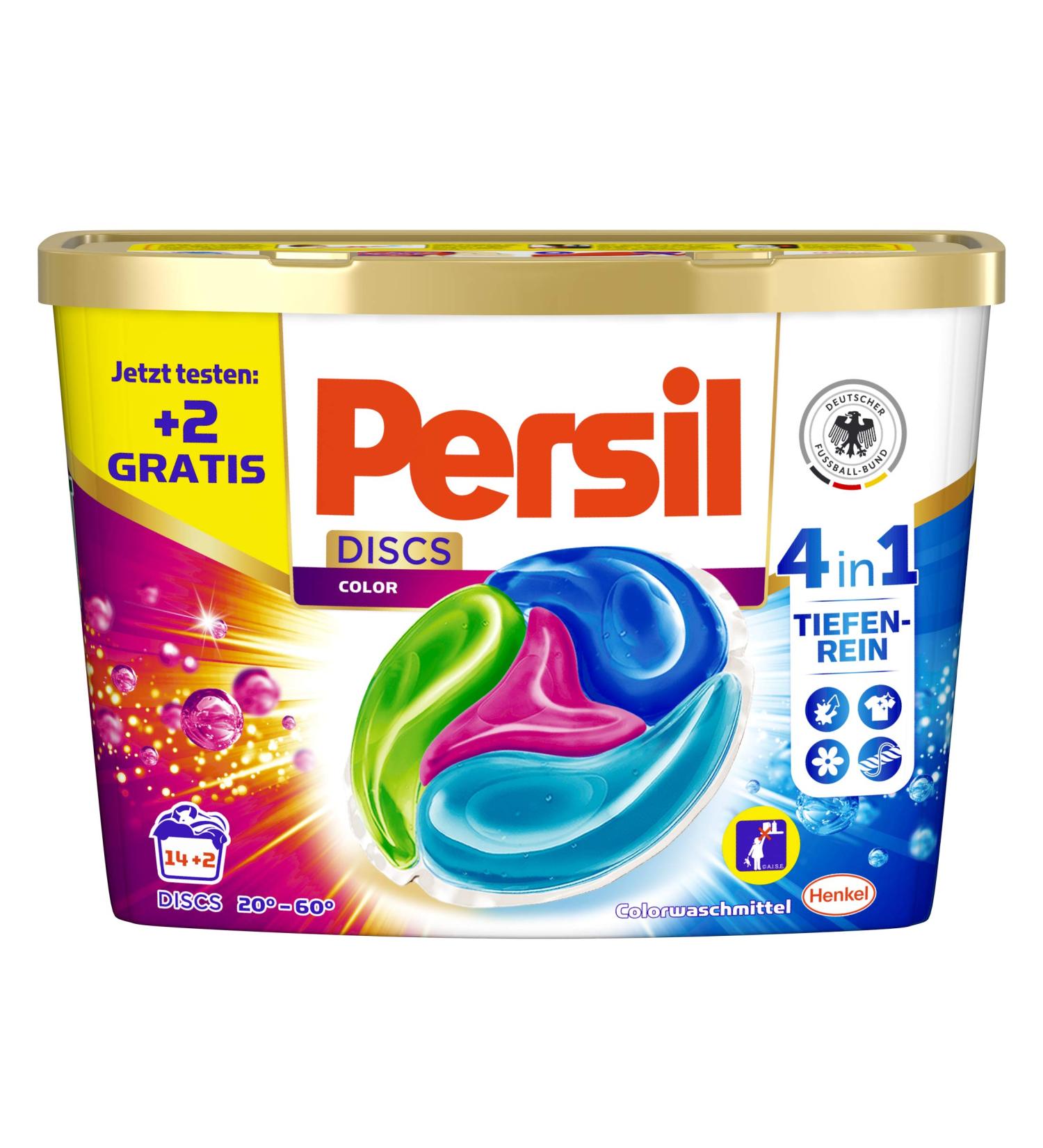 Persil Color 4in1 Discs - 16 Wash Loads | Deep Clean Technology & Long-Lasting Freshness | 400g Color Detergent for Bright Colors - Buy Online on SooperMarket.com