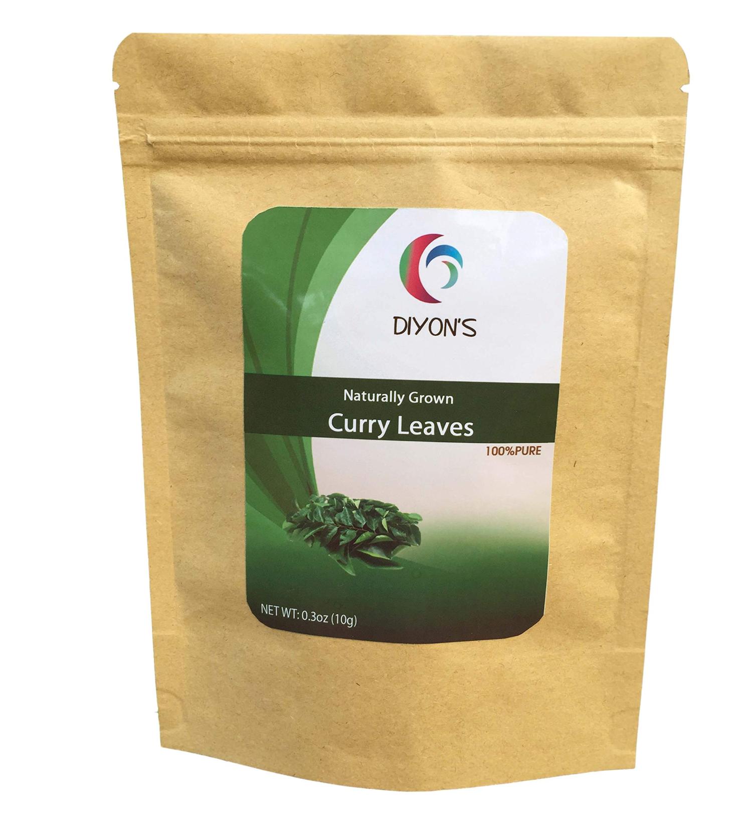 Organic Whole Air Dried Curry Leaves 0.3 oz - Premium Quality (10 g) - 0.3 Ounce Pack - Fresh and Aromatic - Buy Online on SooperMarket.com