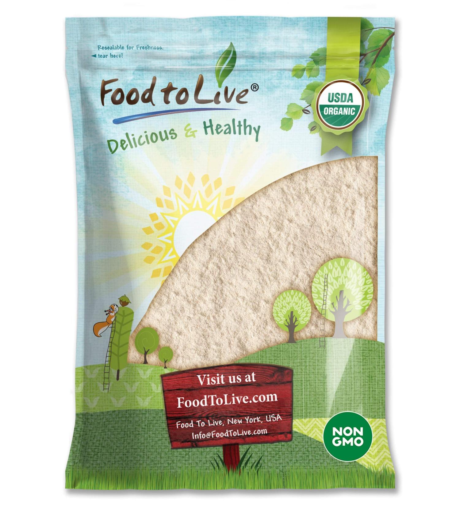 Organic White Quinoa Flour 8 lbs - Non-GMO, Fine Ground, Vegan & Kosher - High Protein & Fiber for Baking & Thickening - Buy Online on SooperMarket.com