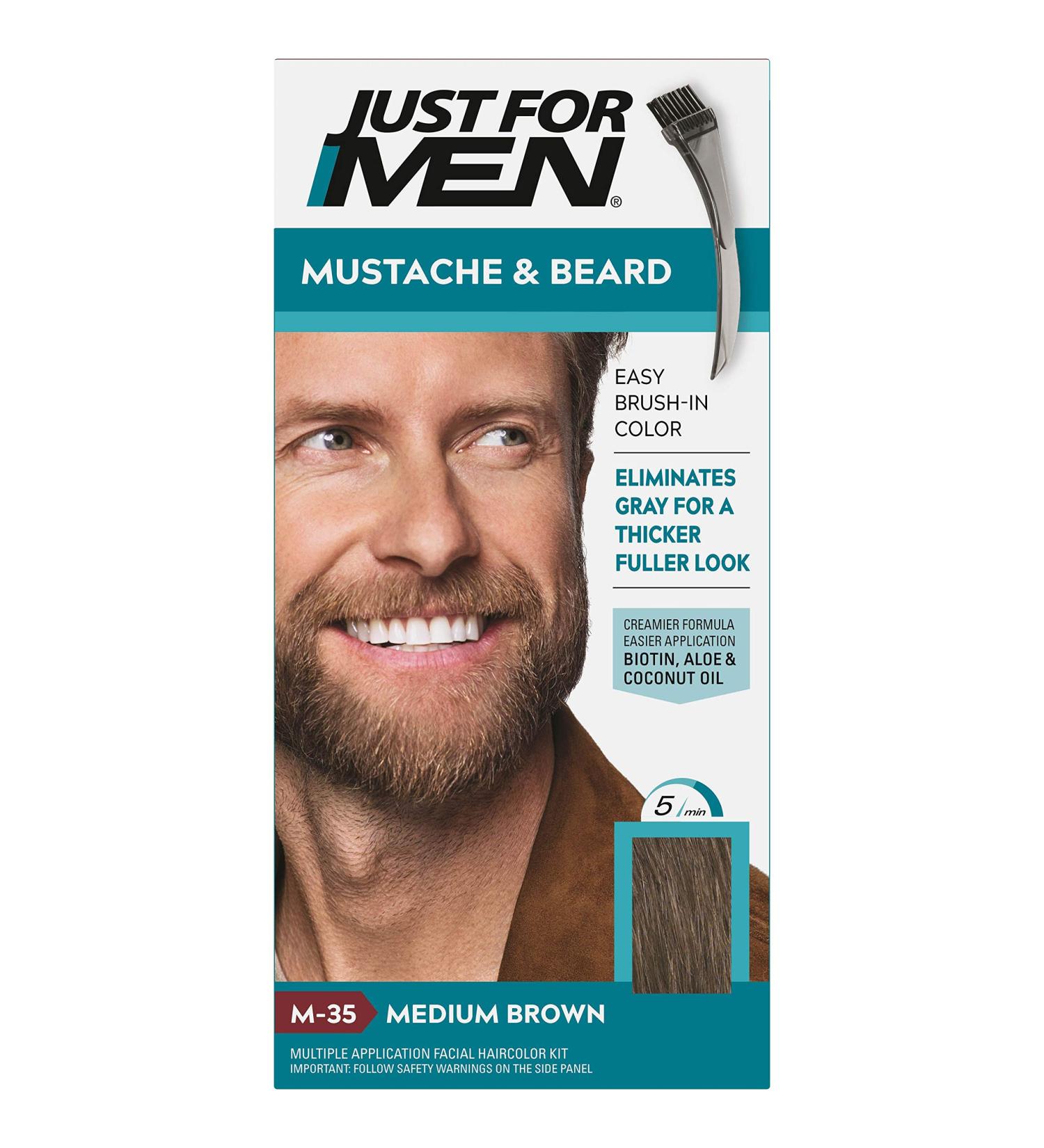 Just For Men Color Gel Mustache & Beard M-35 Medium Brown 1 ea (Pack of 2) - 2 Pack - Buy Online on SooperMarket.com