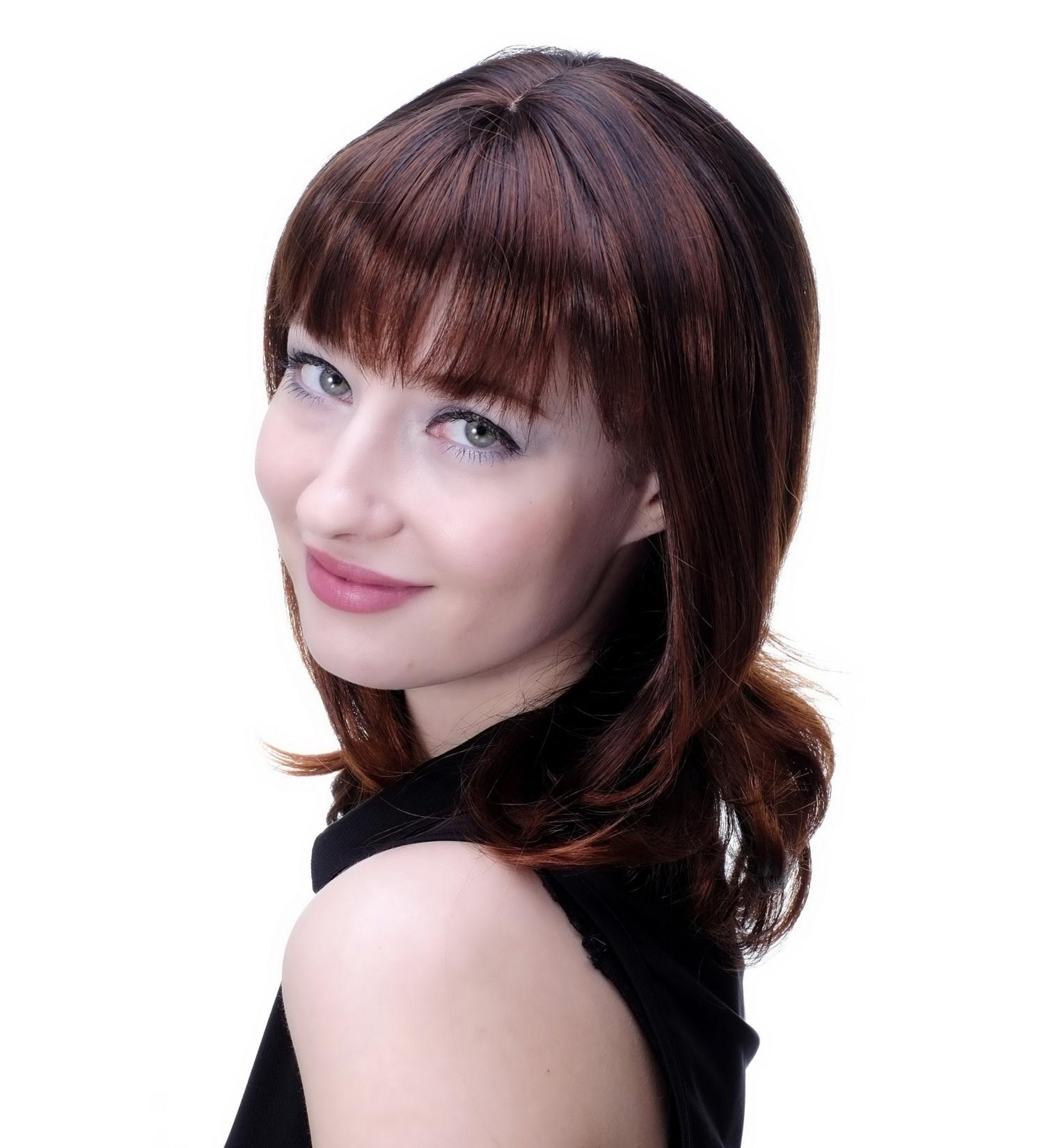 WIG ME UP 3018-2T130 Shoulder Length Brunette Wig with Reddish Highlights | International Shipping Available - Buy Online on SooperMarket.com