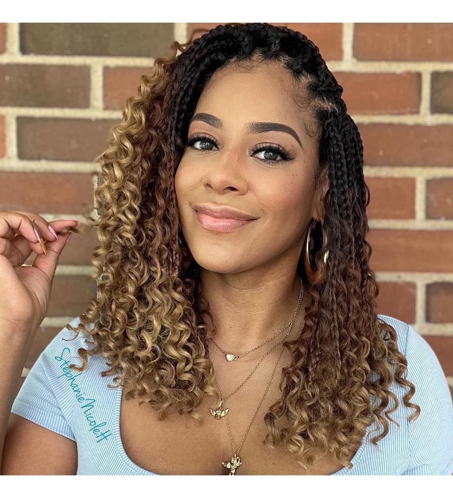 8 Packs 14 Inch Goddess Box Braids - Synthetic Crochet Hair Extensions for Black Women (1B3027) - Buy Online on SooperMarket.com