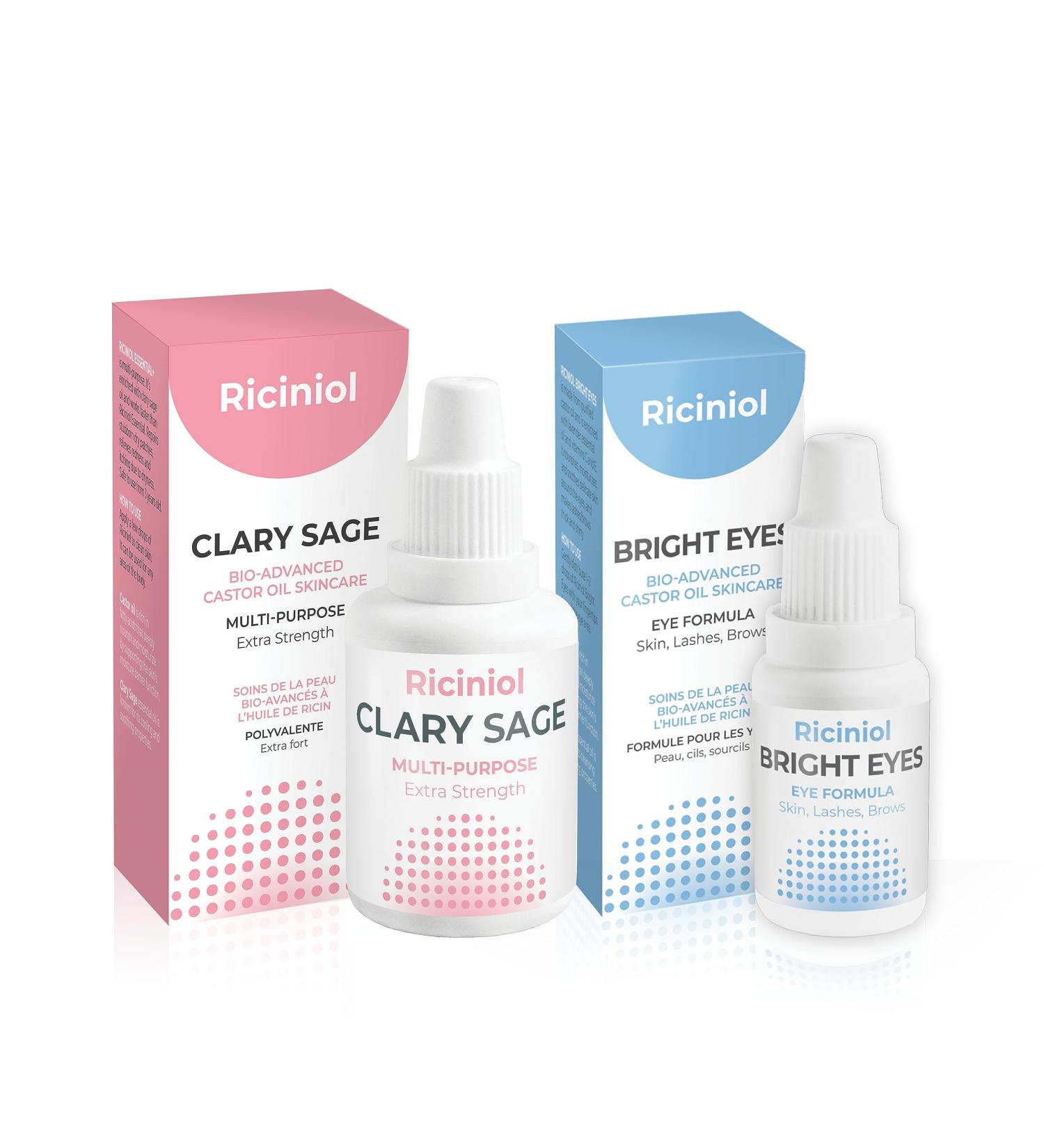 Shop Bundle 01: Clary Sage & Bright Eyes - Bio-advanced Castor Oil for Natural Skin Protection | Vegan & Cruelty-Free Skincare - International Shipping Available - Buy Online on SooperMarket.com